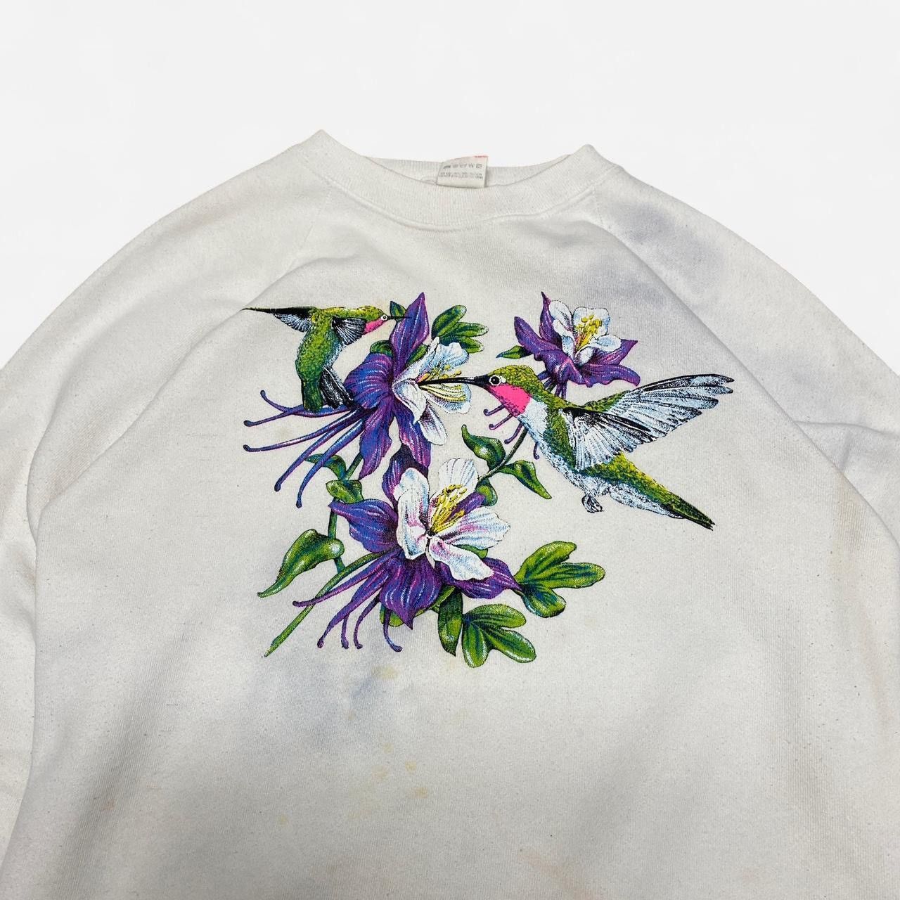 Other Vintage 90s big graphic colourfully hummingbird sweatshirt Size US S / EU 44-46 / 1 - 2 Thumbnail