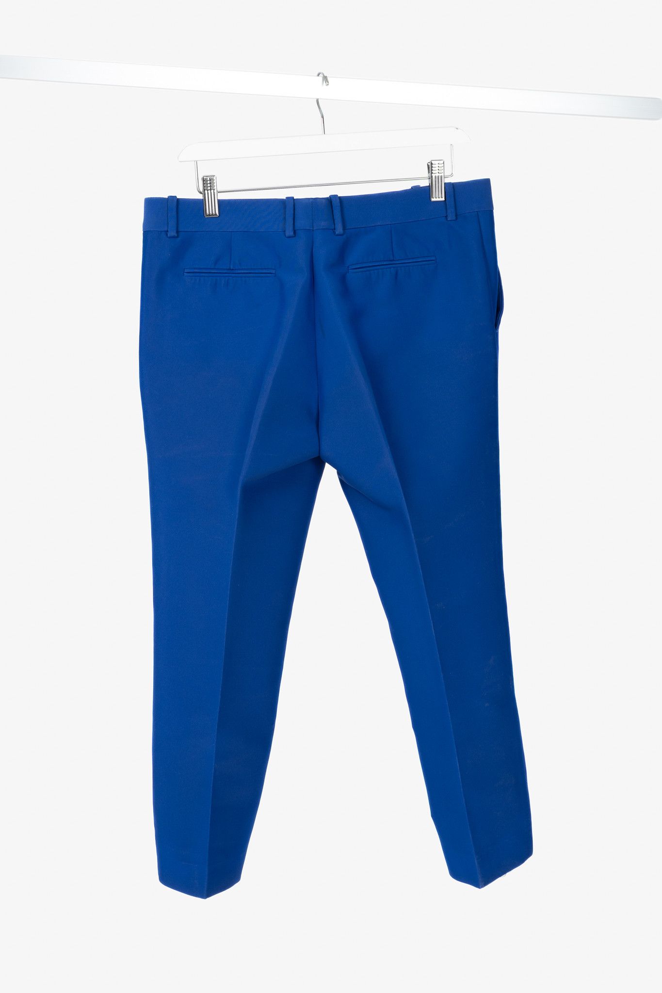 Celine Celine PF11 Blue Viscose-Blend Tapered Crop Trousers Size 28" / US 6 / IT 42 - 2 Thumbnail