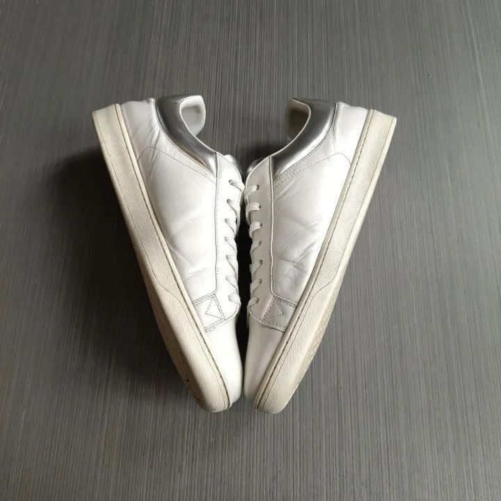 Louis Vuitton Louis Vuitton Silver Trim Leather Sneakers -2508 Size US 8.5 / EU 41-42 - 6 Thumbnail