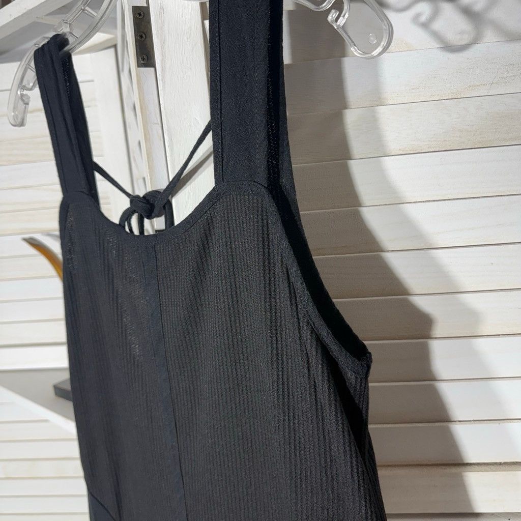 Vintage Y2K black oversized gothic boho cotton overalls wide legs M Size 30" / US 8 / IT 44 - 5 Thumbnail