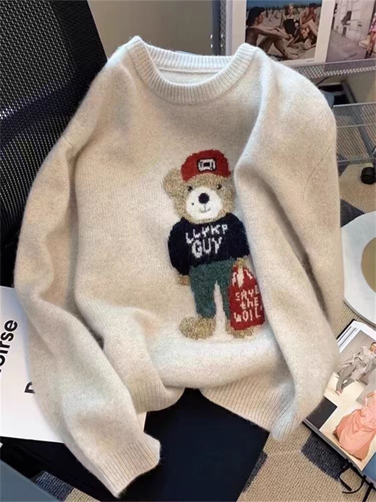 Japanese Brand Street Vintage Bear Knit Sweater Sweatshirt Size US M / EU 48-50 / 2 - 3 Thumbnail
