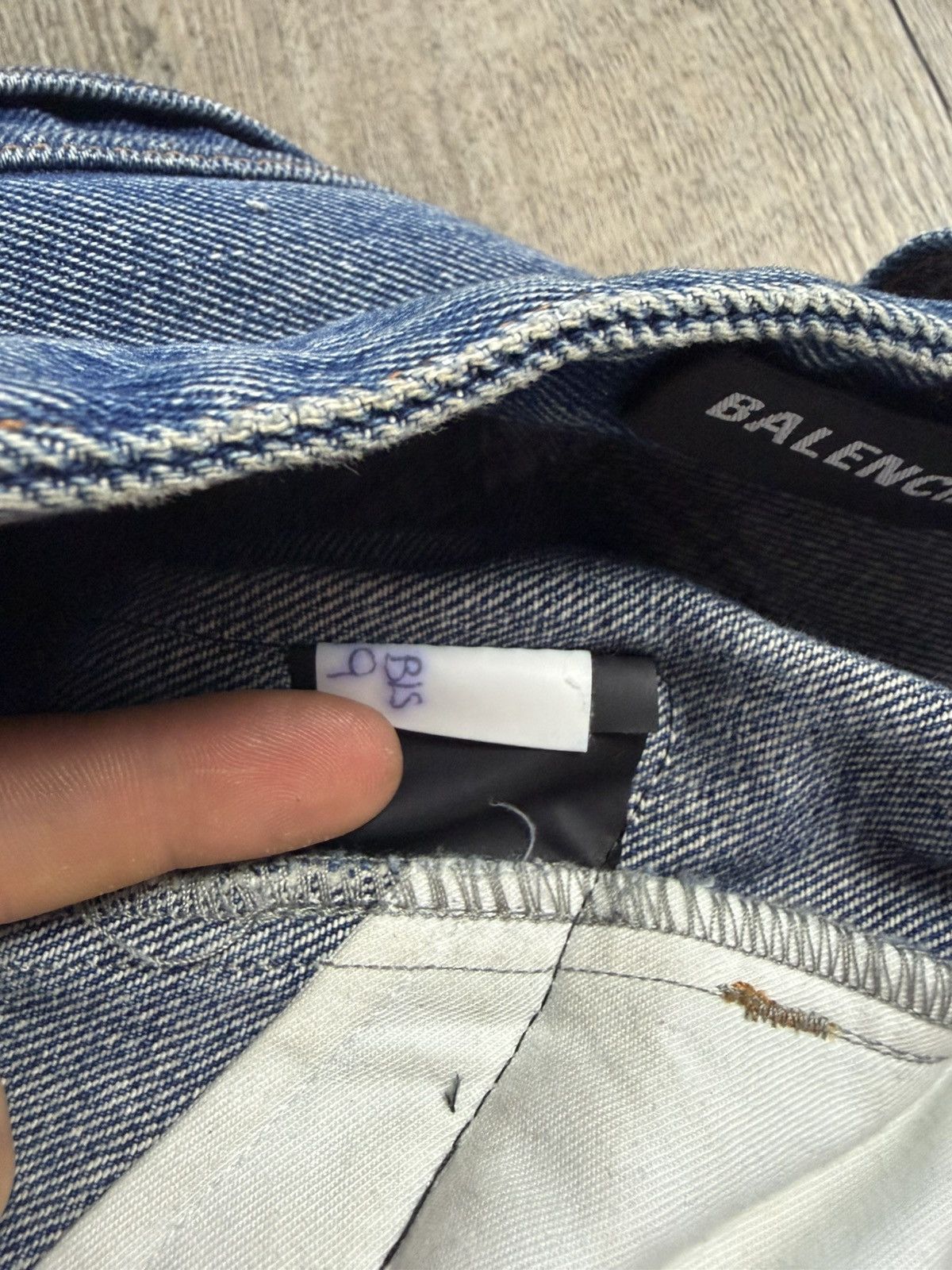 Balenciaga sample 24 Balenciaga denim/Leather hybrid Biker Pants Size US 29 - 9 Thumbnail