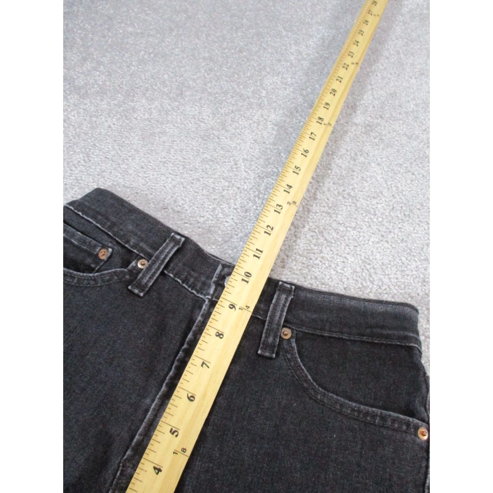 Levi's VINTAGE Levis Shorts Womens 27 Faded Black Denim Cut Offs 90s Festival Womens Size 27" / US 4 / IT 40 - 5 Thumbnail