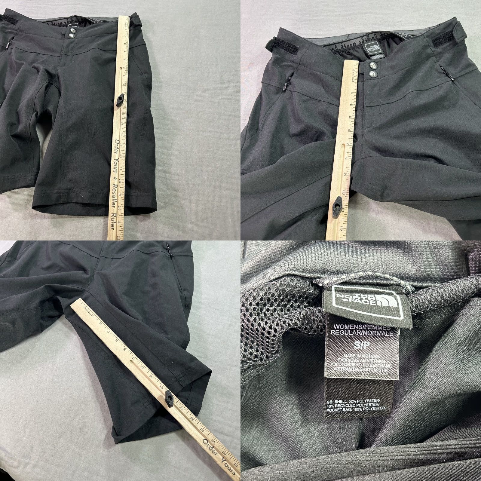 The North Face The North Face Cycling Shorts Womens Small Black Adjustable Padded Liner Nylon Size 28" / US 6 / IT 42 - 8 Thumbnail