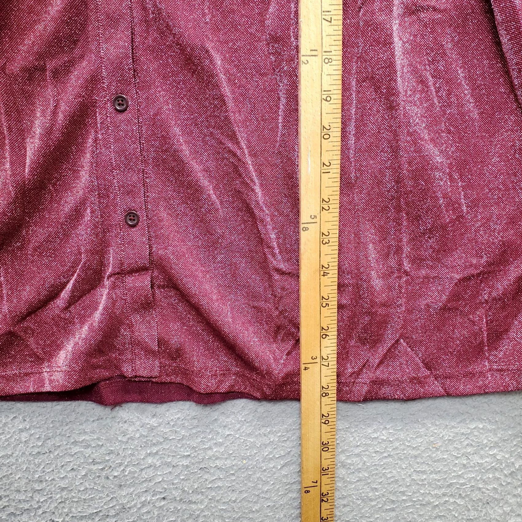 Logo 7 LOGO by Layers Blouse Womens XL Multi Nylon Metallic Long Sleeve Button Front Size XL / US 12-14 / IT 48-50 - 4 Thumbnail