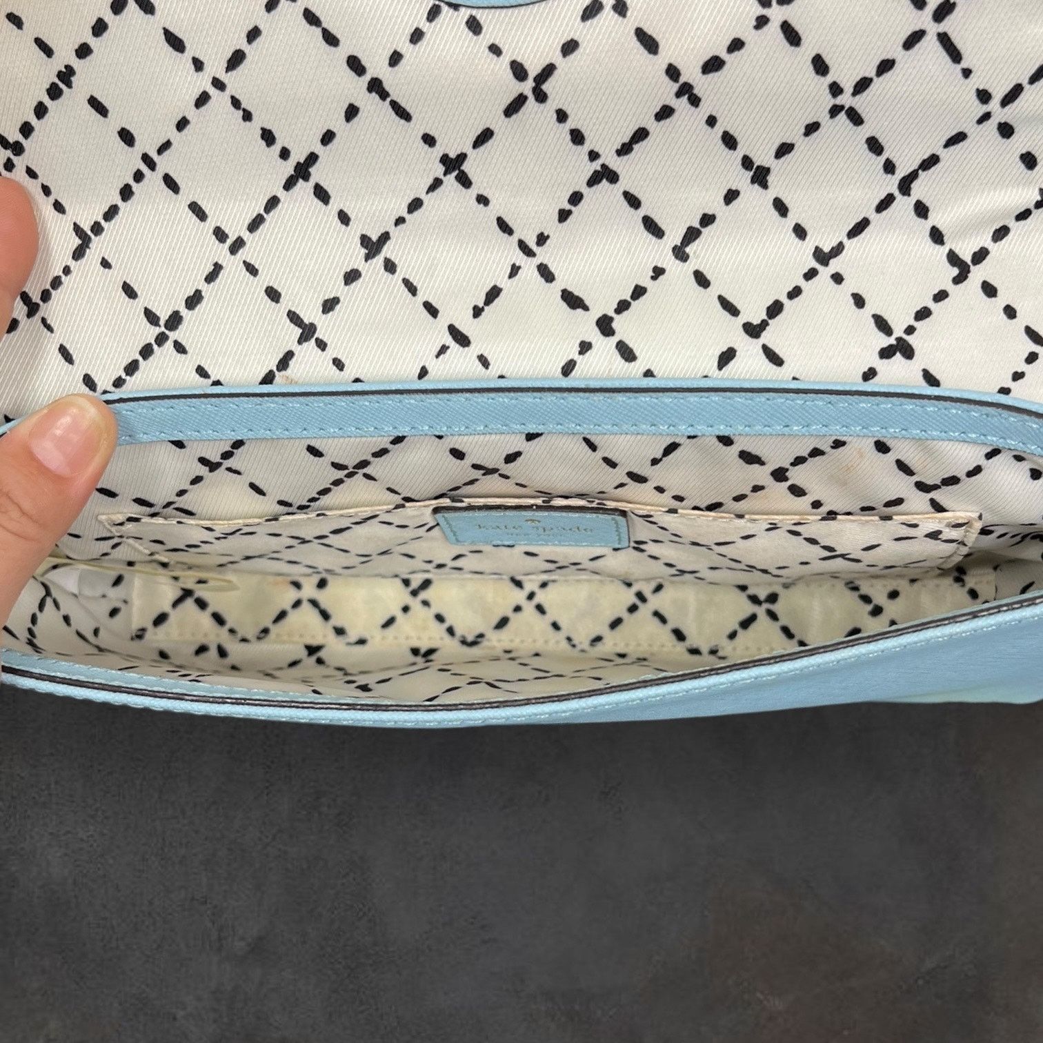 Kate Spade Kate Spade Sally Newbury Lane Blue Hydrangea Saffiano Clutch Size ONE SIZE - 8 Thumbnail
