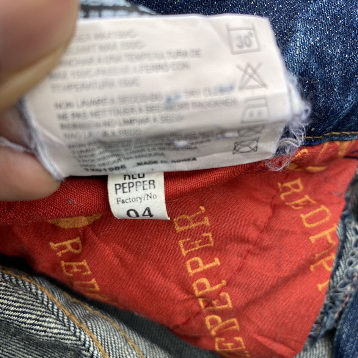 Japanese Brand × Vintage Lightning⚡️Red pepper Rooted Denim Jeans Size US 35 - 20 Thumbnail