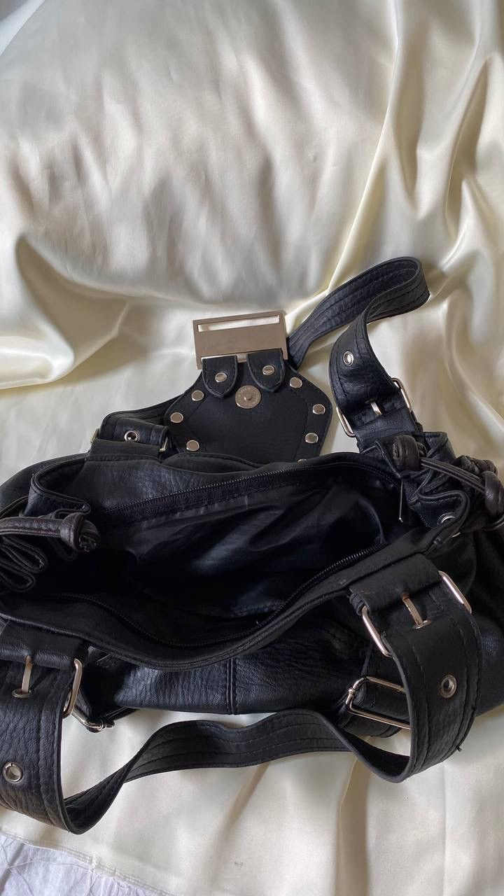 Vintage Vintage black leatherette shoulder bag Size ONE SIZE - 5 Thumbnail