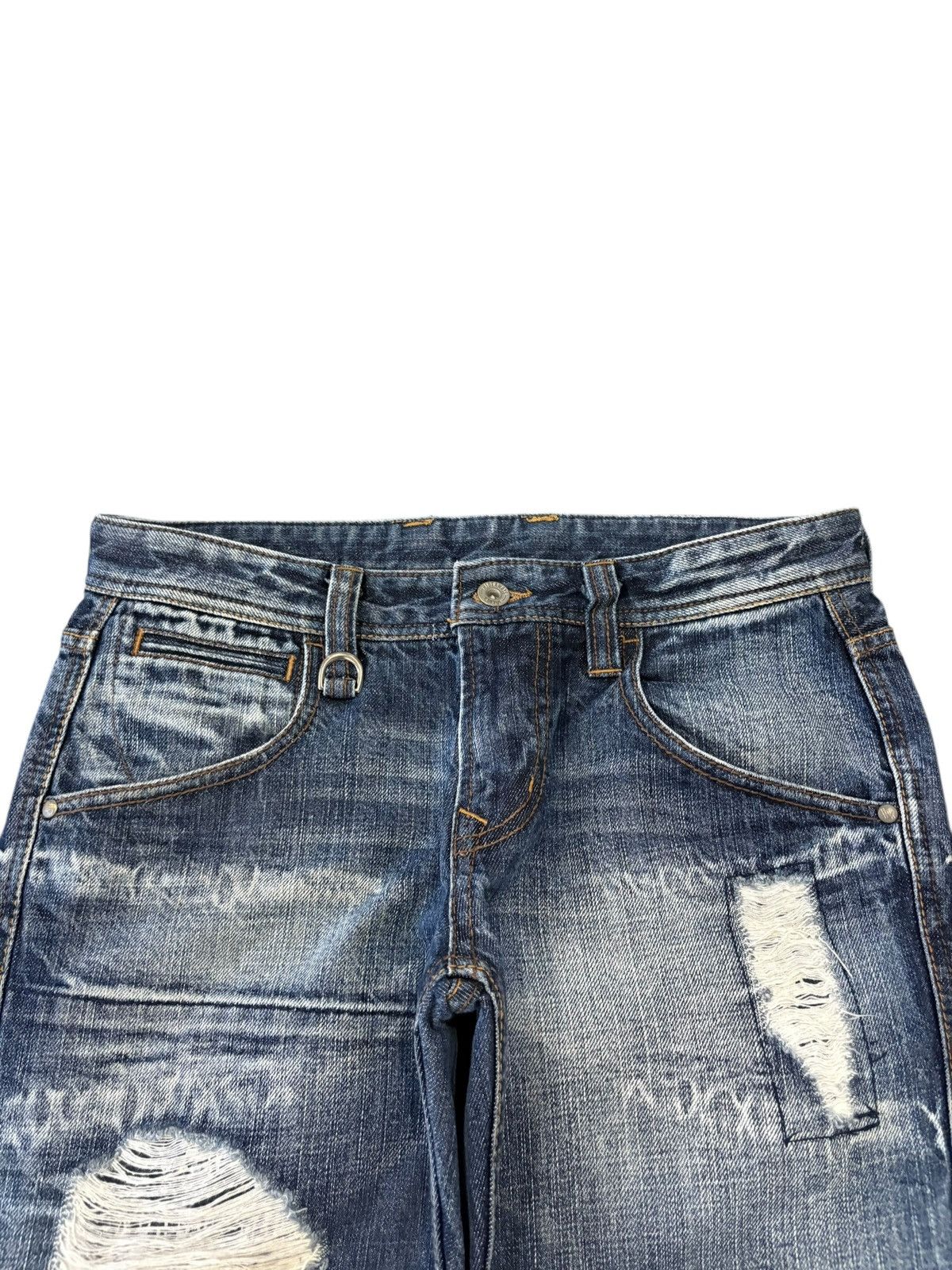 HIDEAWAYS Vintage Hideaway Nicole Crazy Fade Distressed Bootcut Jeans Size 31" - 4 Thumbnail