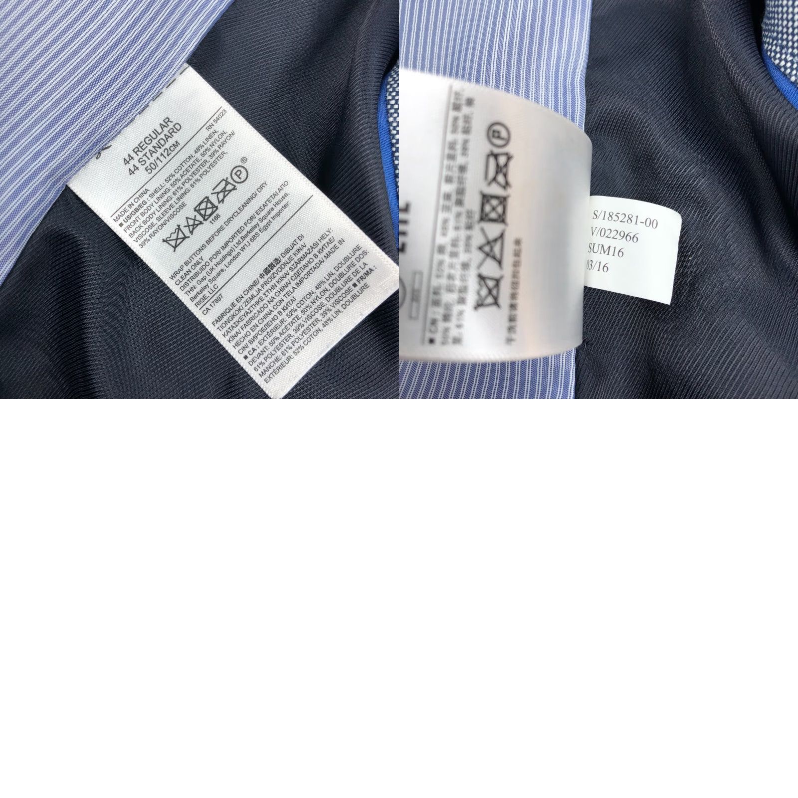 Banana Republic Banana Republic Blazer Jacket Sport Coat 2 Piece Gray Birdseye Linen Blend 44 Regular Men Mens Jacket Suit Office Career Casual Vintage No Size 44R - 9 Thumbnail