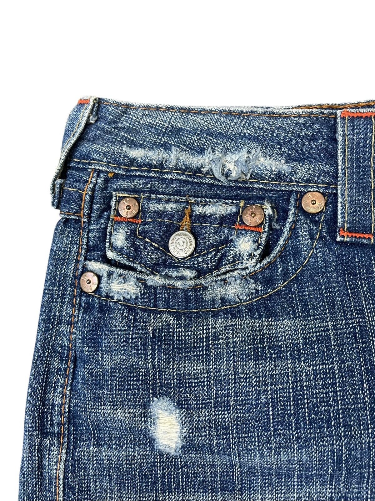 True Religion Vintage True Religion Distressed Mini Skirt Streetwear Size 26" / US 2 / IT 38 - 9 Thumbnail