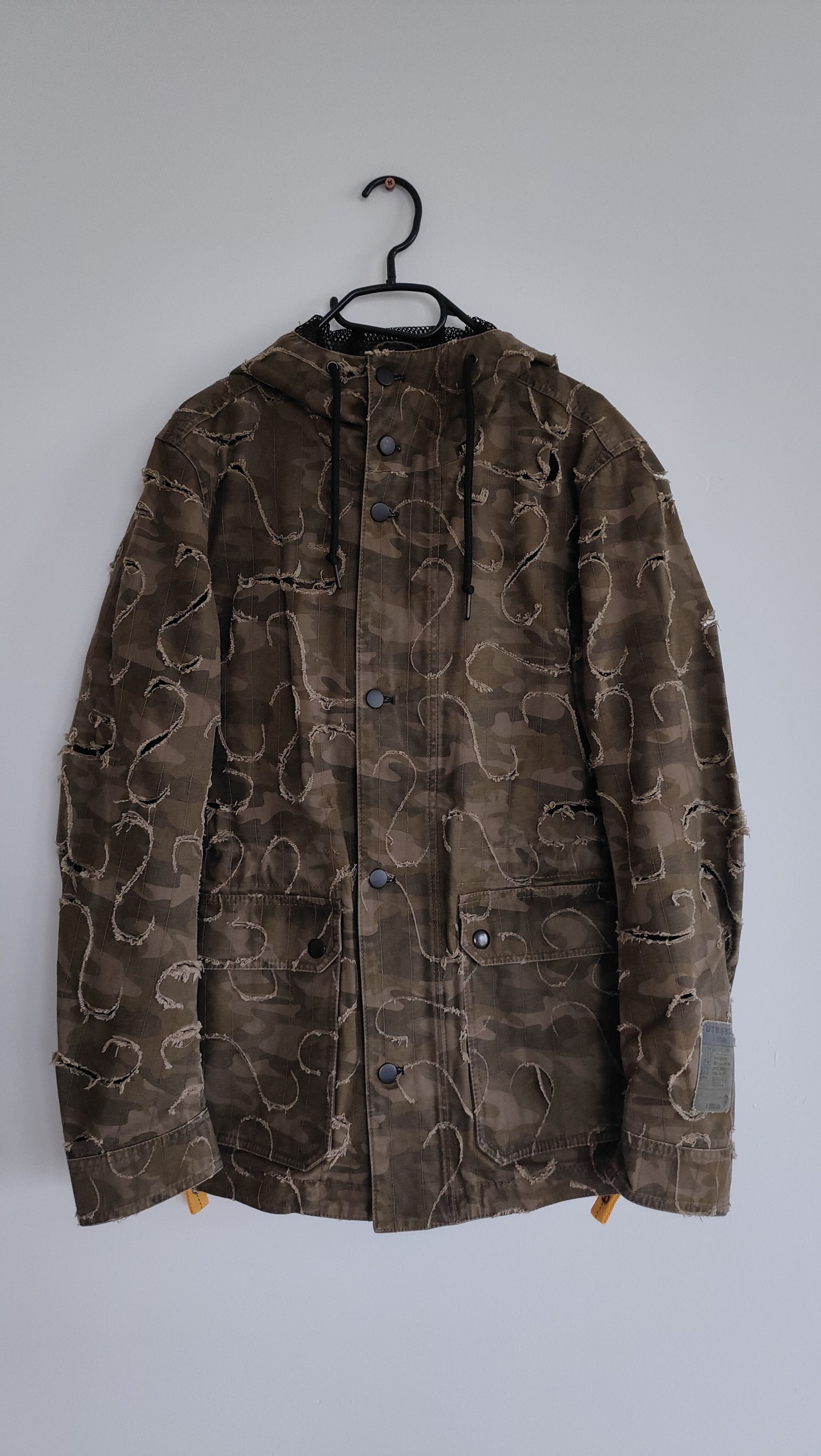 Diesel Diesel 'J-Laser' Laser Cut Camo Hooded Jacket (2010) Size US M / EU 48-50 / 2 - 3 Thumbnail