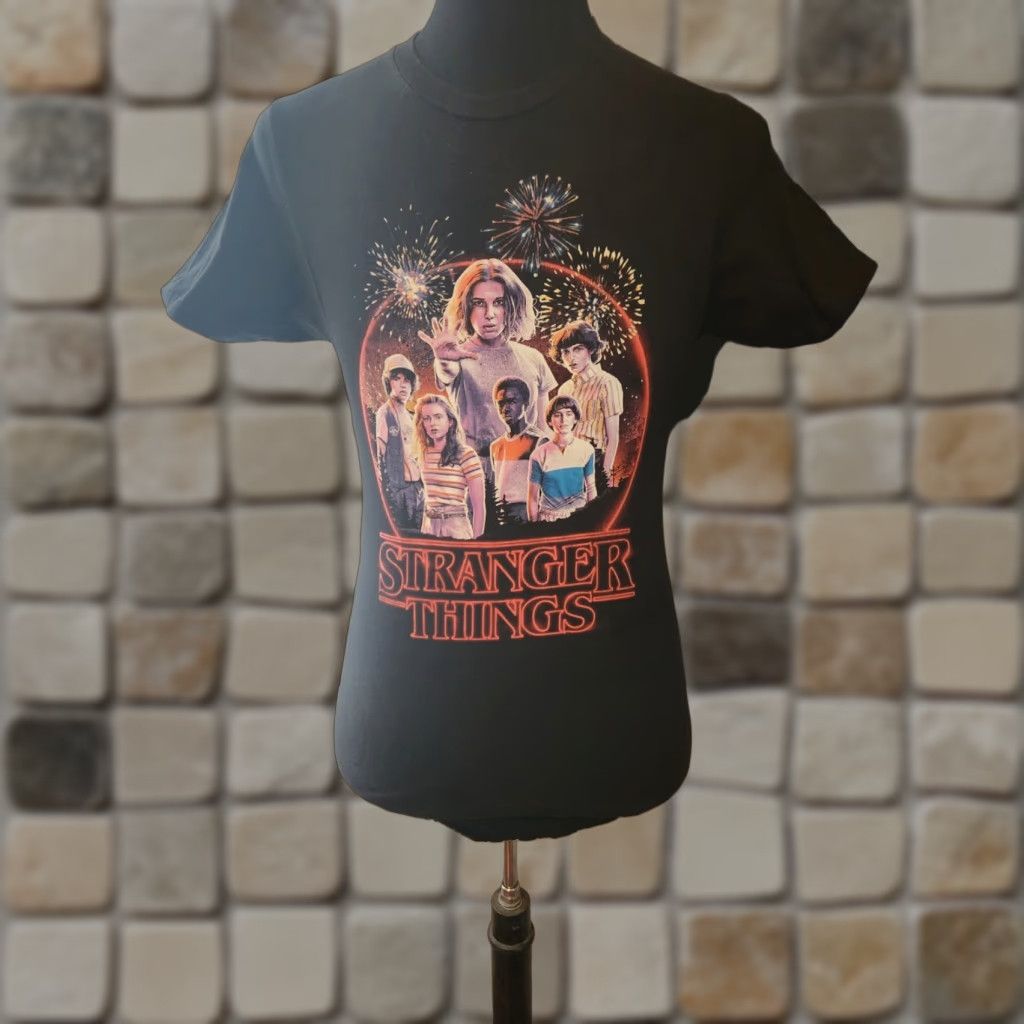 Vintage Stranger Things Shirt Netflix Men's S Black Graphic Tee Crew Neck Short Sleeve Size US S / EU 44-46 / 1 - 1 Thumbnail
