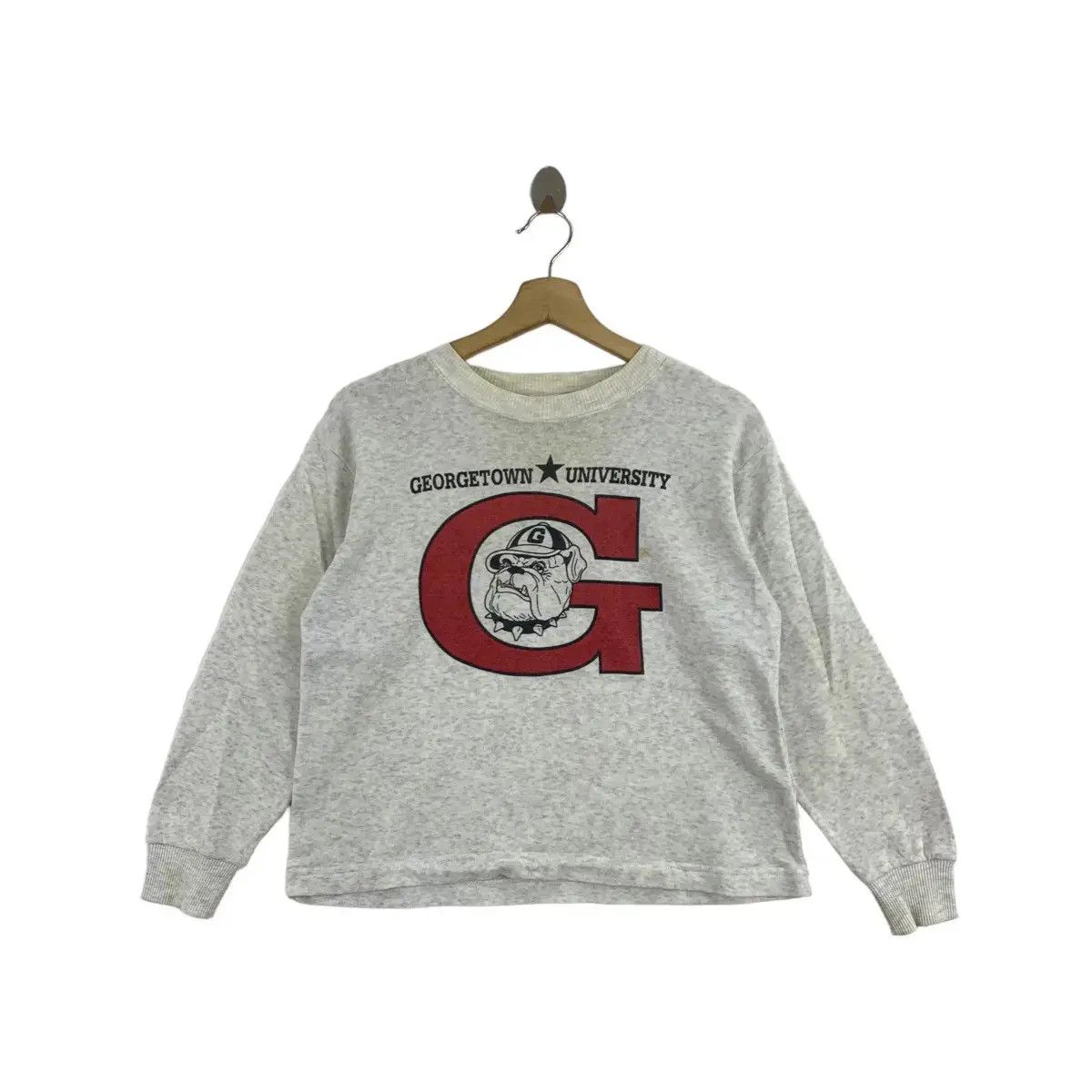 Vtg GEORGETOWN UNIVERSITY HOYAS Jack Bull Dog Sweatshirt