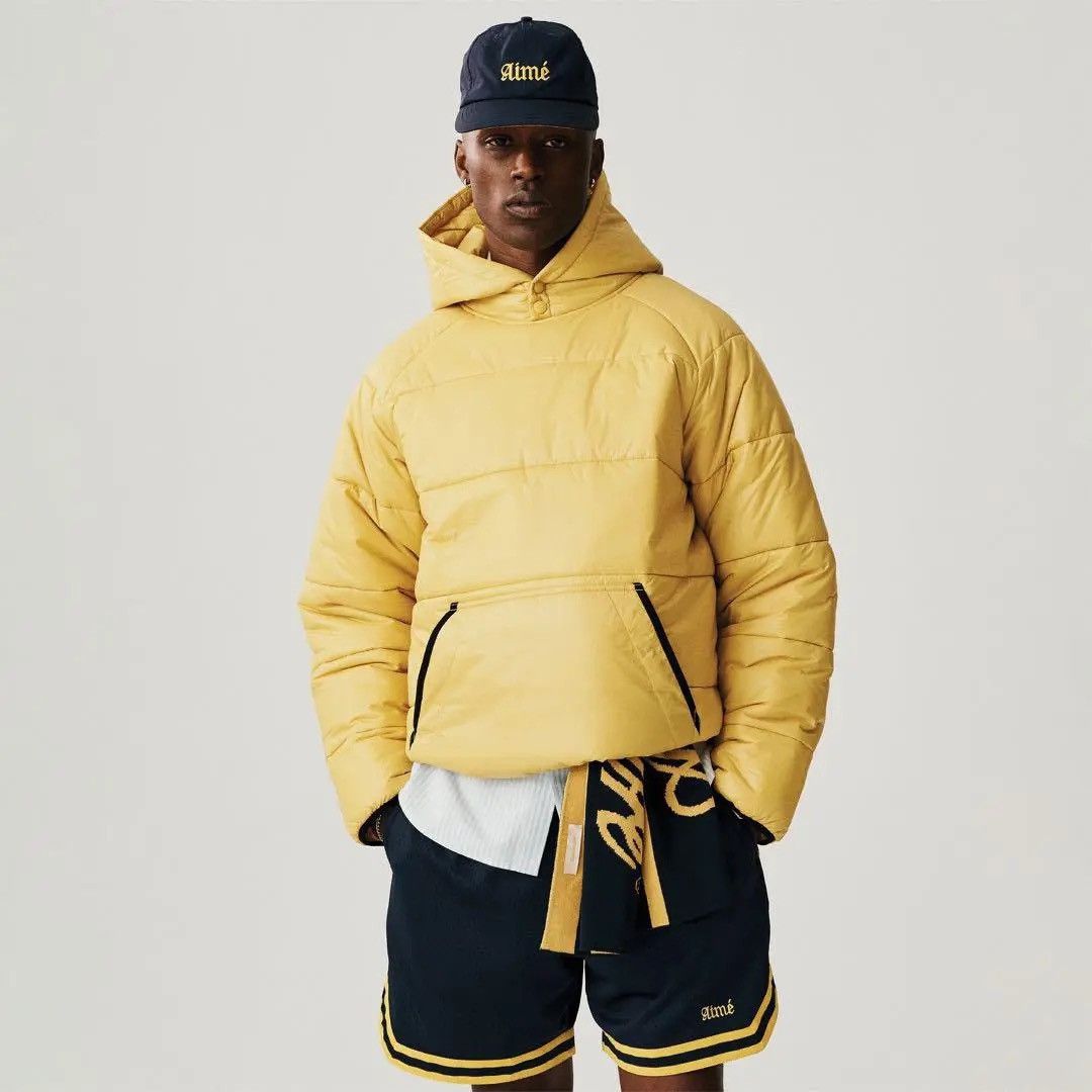 Aime Leon Dore Aime Leon Dore Double Snap Puffer Hoodie Jacket Large Yellow Size US L / EU 52-54 / 3 - 1 Thumbnail