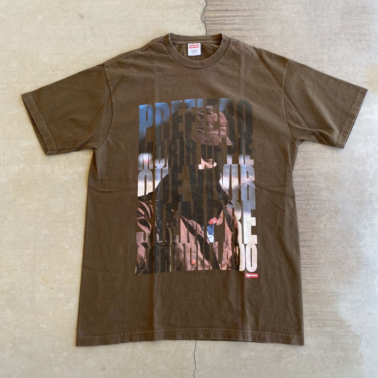 Supreme Vintage Supreme FZLN Zapatista T-Shirt Brown 2005 Size US L / EU 52-54 / 3 - 7 Thumbnail