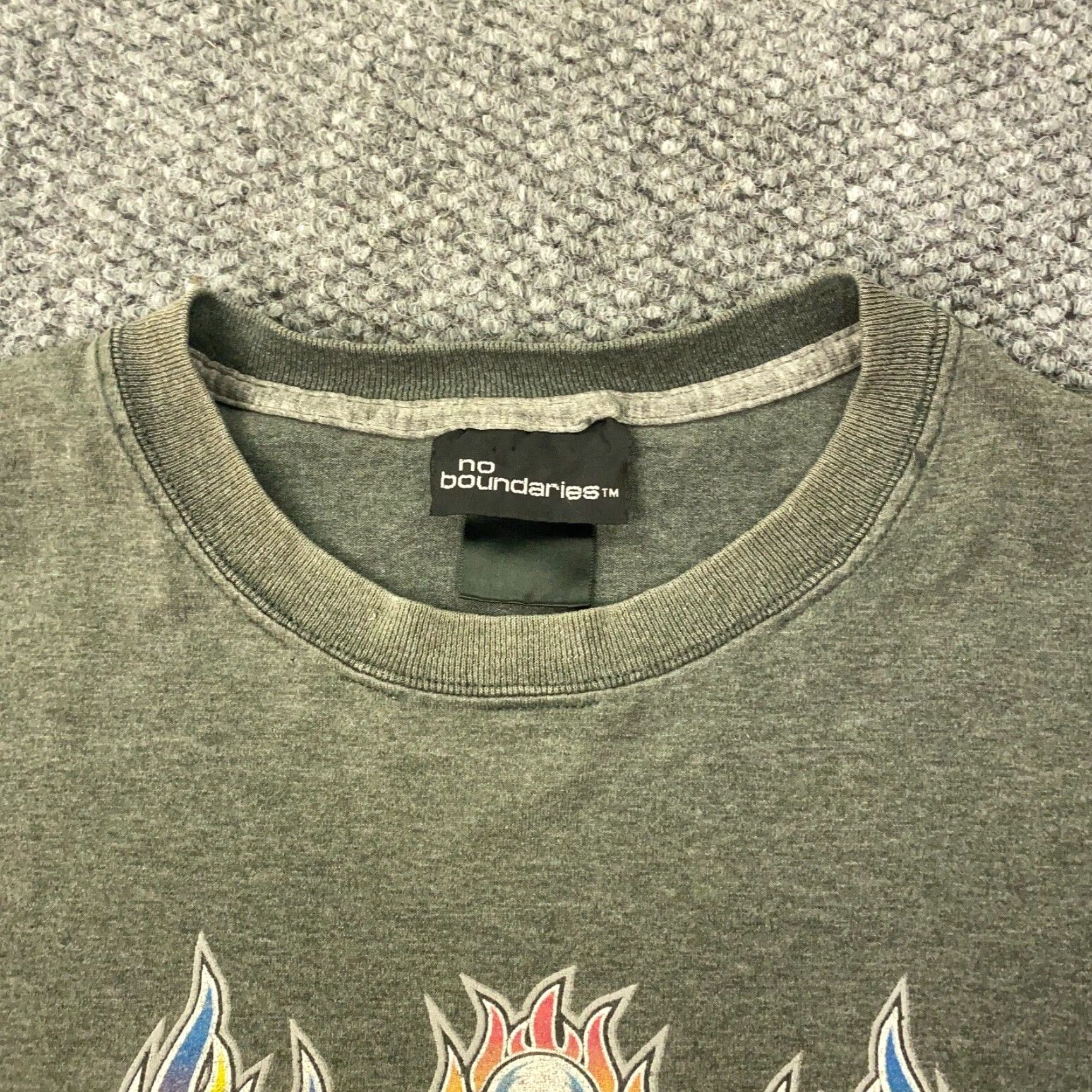 Ecko Unltd. VINTAGE No Boundries Shirt Mens XL Gray Turbo Freak Distressed Thrashed 90s Y2K Nike? Size US XL / EU 56 / 4 - 3 Thumbnail