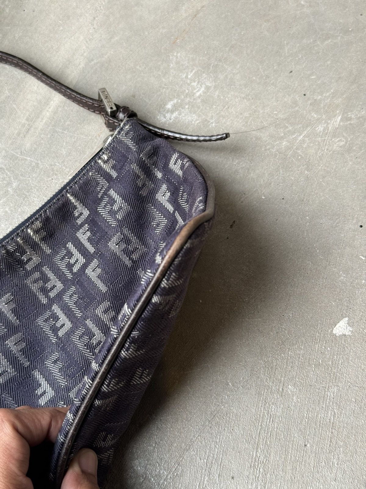Fendi Fendi Vintage Blue Denim Monogram Logo Zucchino Size ONE SIZE - 7 Thumbnail
