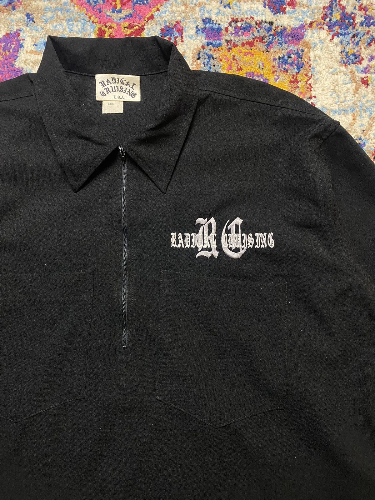 Other × Vintage VINTAGE USA RADICAL CRUISING MENS WORKERS CREW LS SHIRTS Size US L / EU 52-54 / 3 - 6 Thumbnail