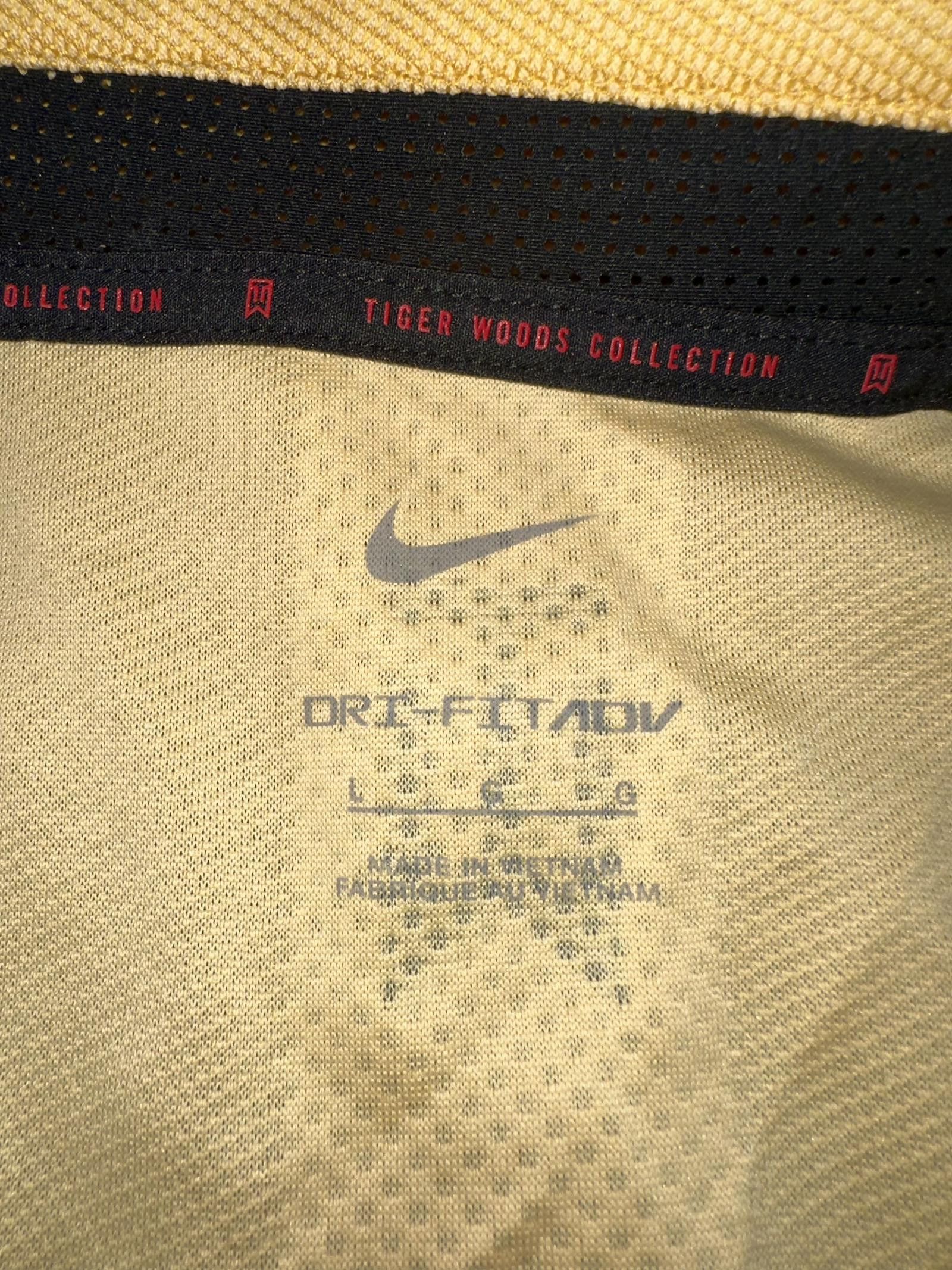 Nike Nike Men's Dri-FIT ADV Tiger Woods Golf Yellow Polo Size US L / EU 52-54 / 3 - 5 Thumbnail