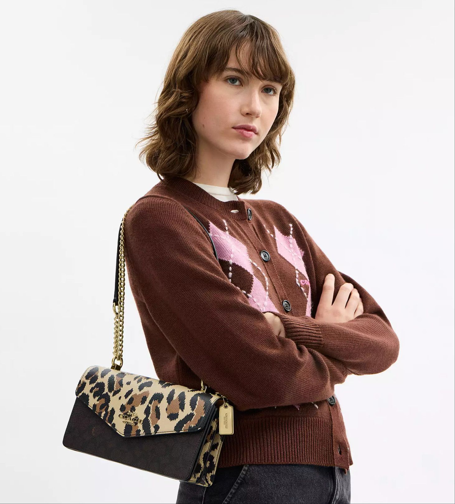 Coach Klare Envelope Crossbody Bag With Leopard Print CCD02 Size ONE SIZE - 12 Thumbnail