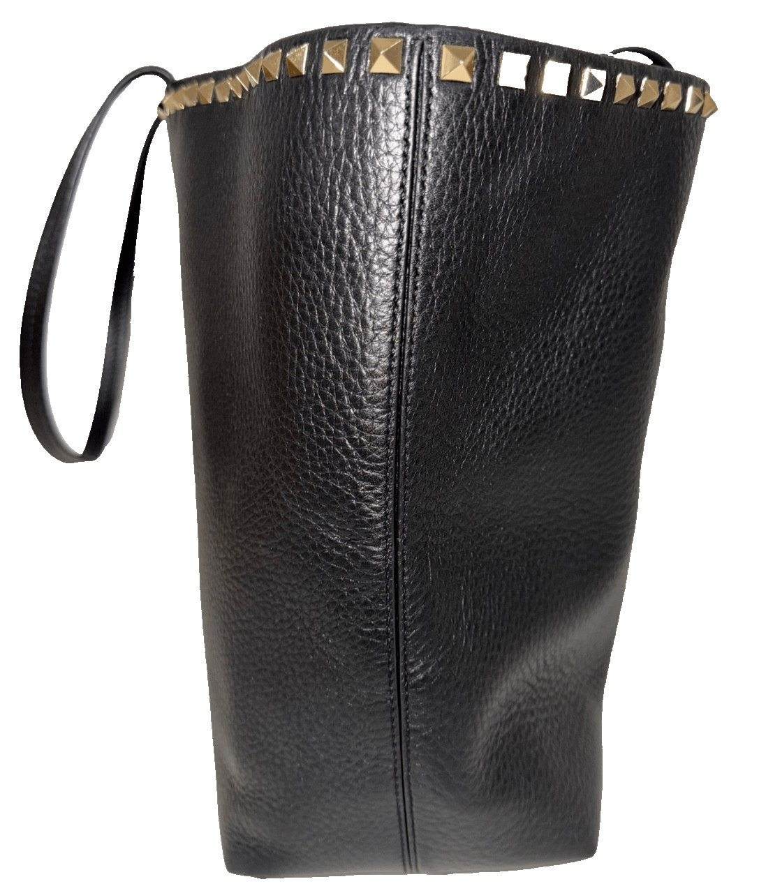 Valentino Valentino Garavani Rockstud Leather Gold Tote Shoulder Bag Size ONE SIZE - 14 Thumbnail