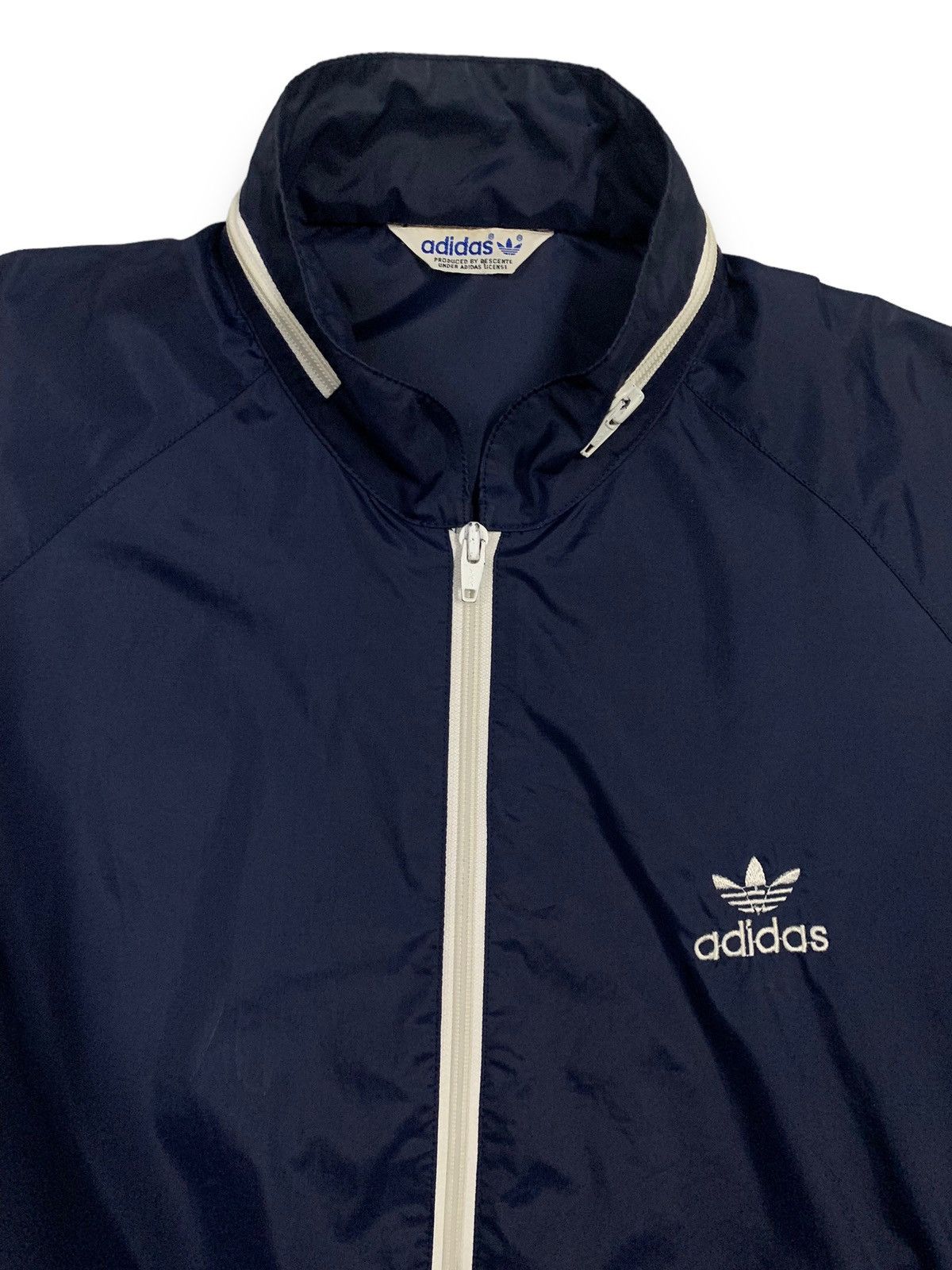 Adidas Vintage 80s Adidas Trefoil Full Zip Windbreaker Light Jacket Size US M / EU 48-50 / 2 - 5 Thumbnail