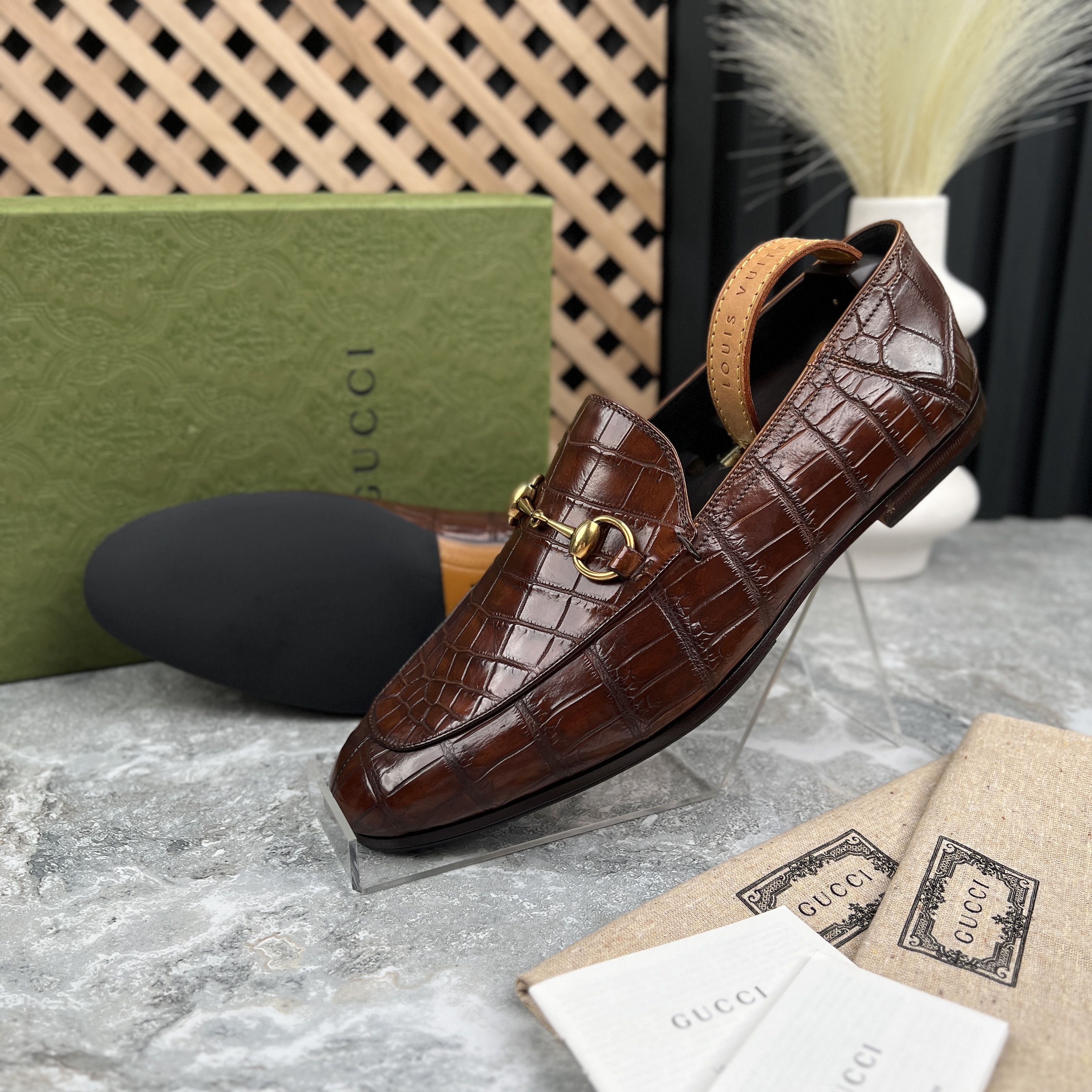 Gucci RRP$4470 RARE Gucci Jordaan Horsebit Loafer Crocodile Leathe Size US 8 / EU 41 - 9 Thumbnail