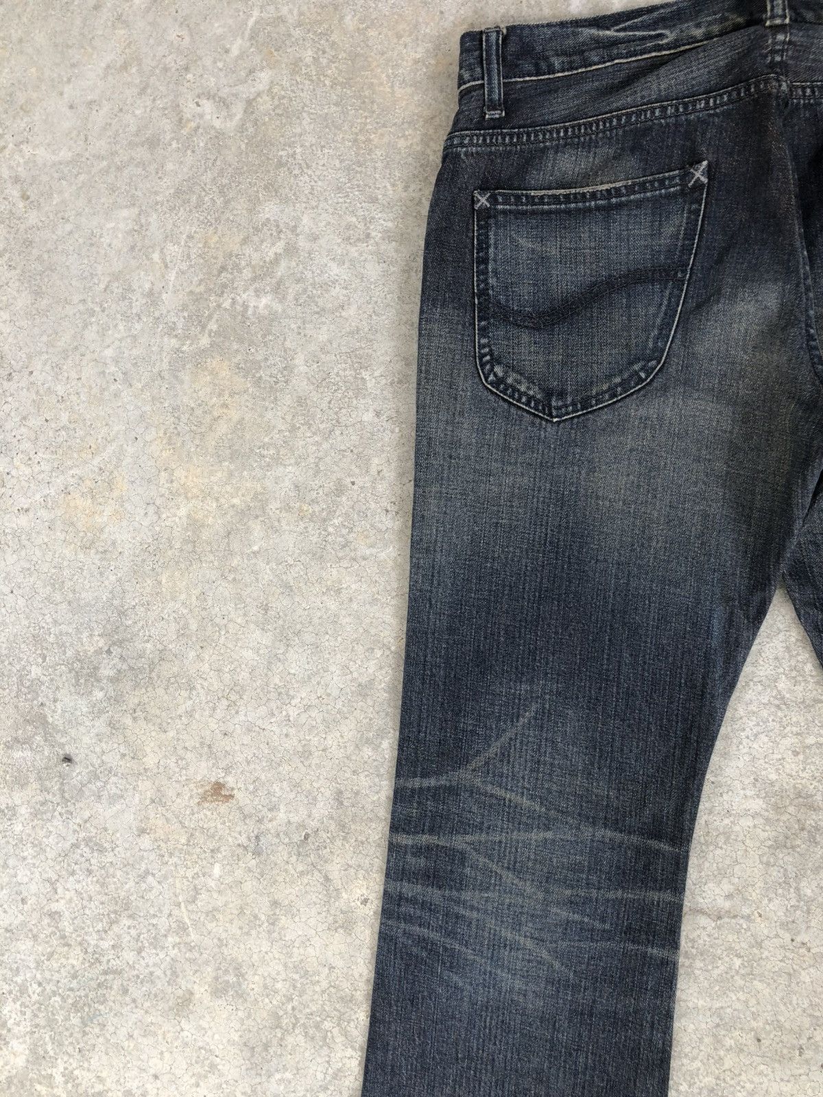 If Six Was Nine Japanese Lee Flared Jeans Distressed Denim Size US 32 / EU 48 - 9 Thumbnail