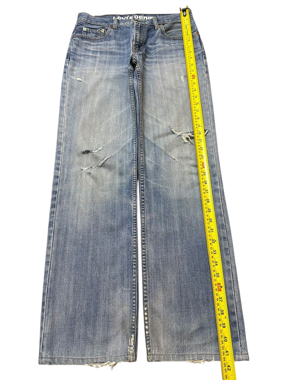 Levi's Vintage Levis 502 Regular Straight Faded Wash Distress Jeans Size US 31 - 12 Thumbnail