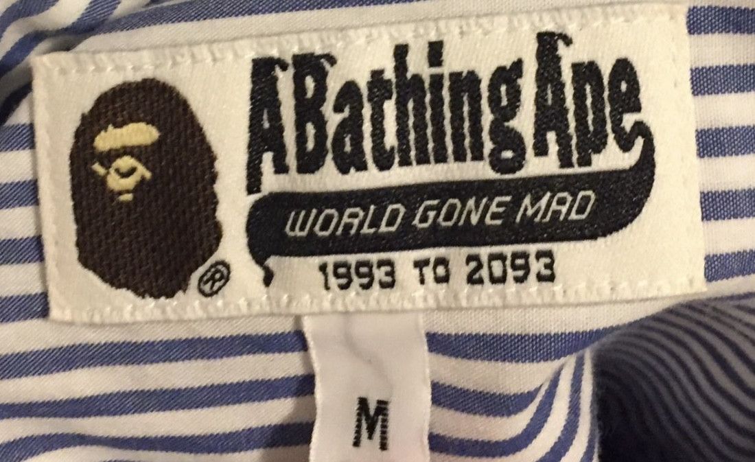 Bape Bape logo long sleeve button up shirt Size US M / EU 48-50 / 2 - 4 Thumbnail