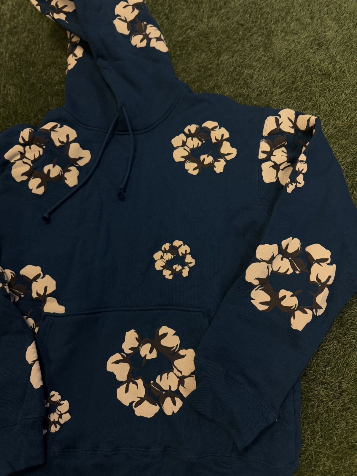 Cactus Plant Flea Market × DENIM TEARS Denim Tears CPFM Blue Cotton Wreath Hoodie (M) (NEW) Size US M / EU 48-50 / 2 - 4 Thumbnail