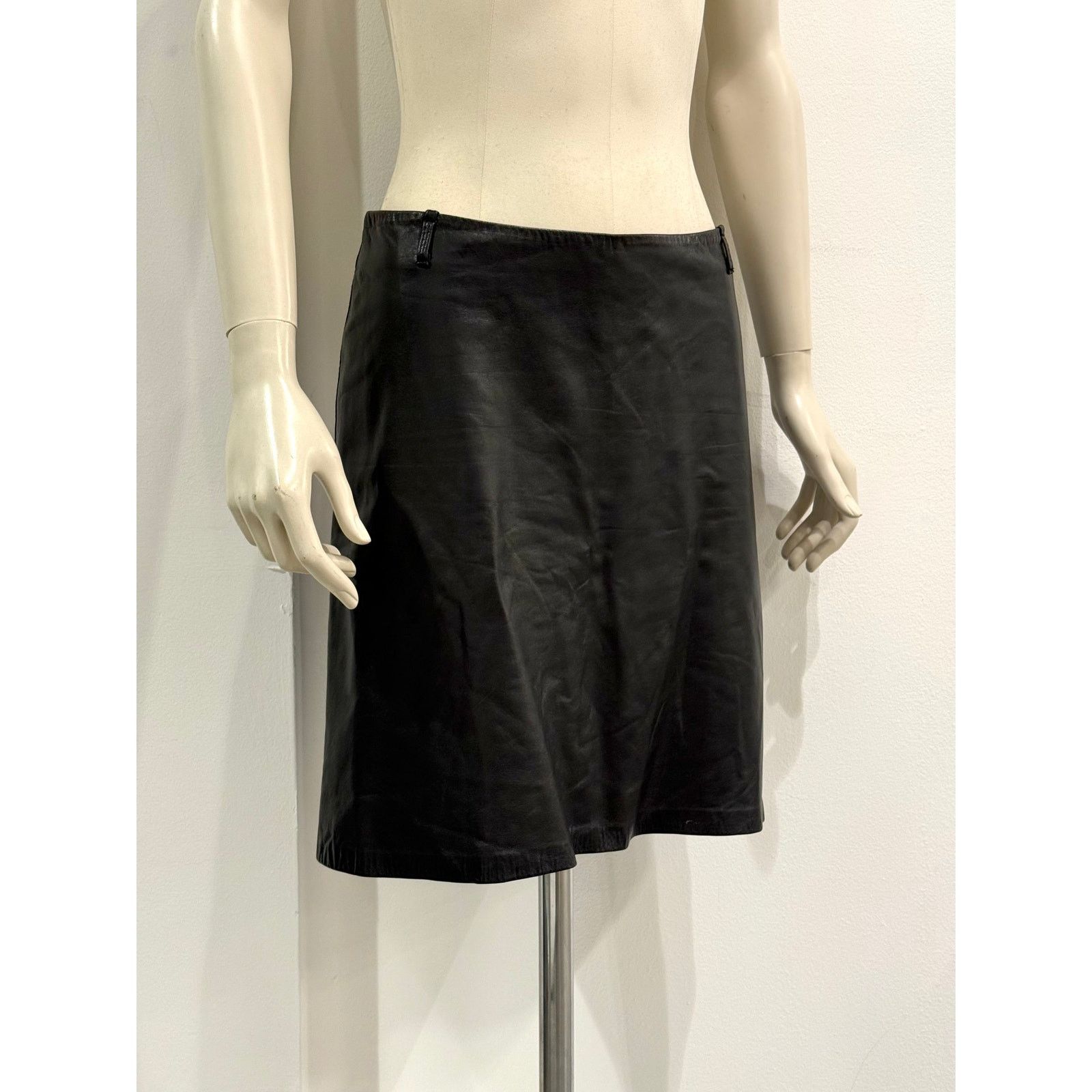 Ann Demeulemeester 1990s Ann Demeulemeester leather skirt Size S / US 4 / IT 40 - 3 Thumbnail