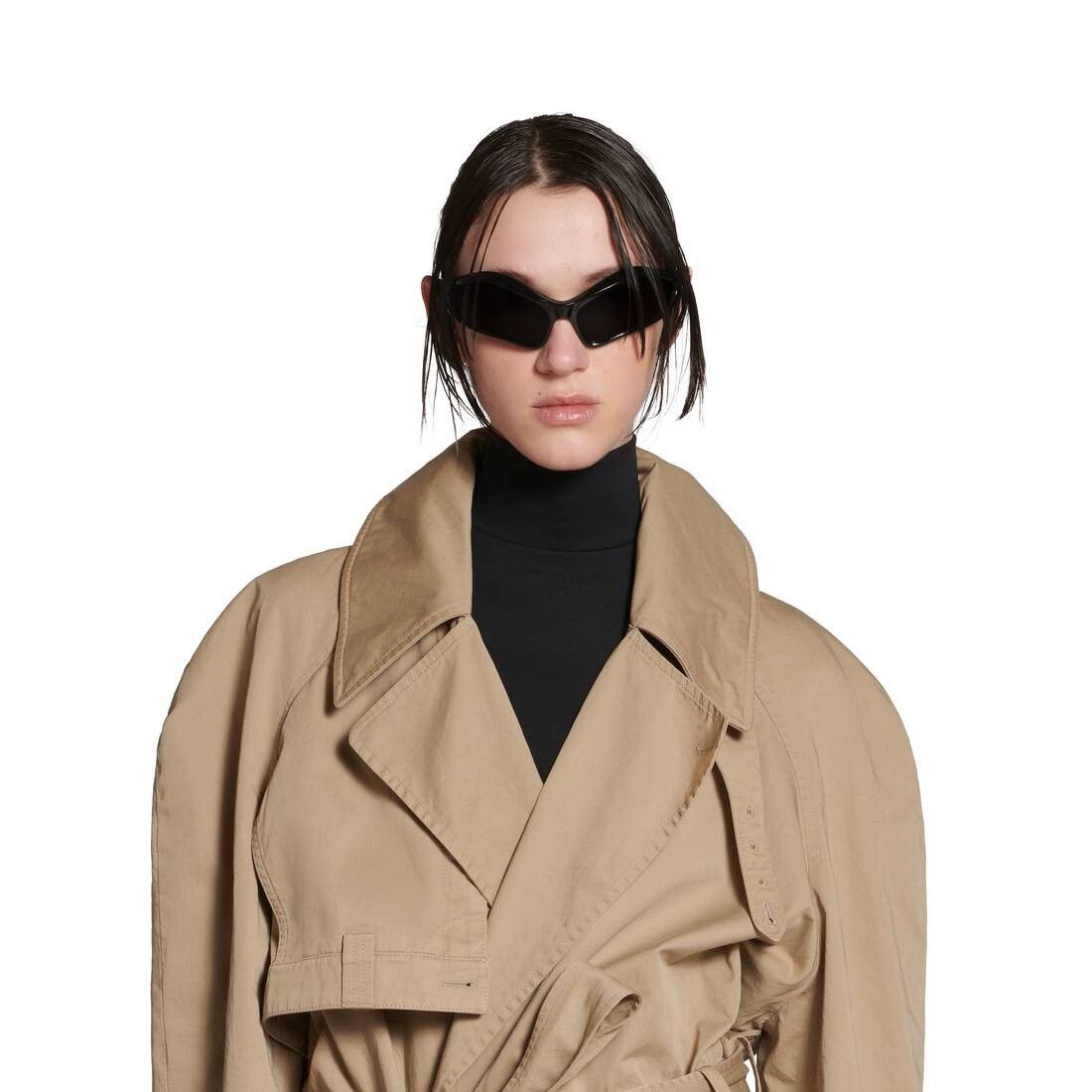 Balenciaga o1tr1nto1125 Maxi Deconstructed Trench Coat in Dark Beige Size M / US 6-8 / IT 42-44 - 6 Thumbnail