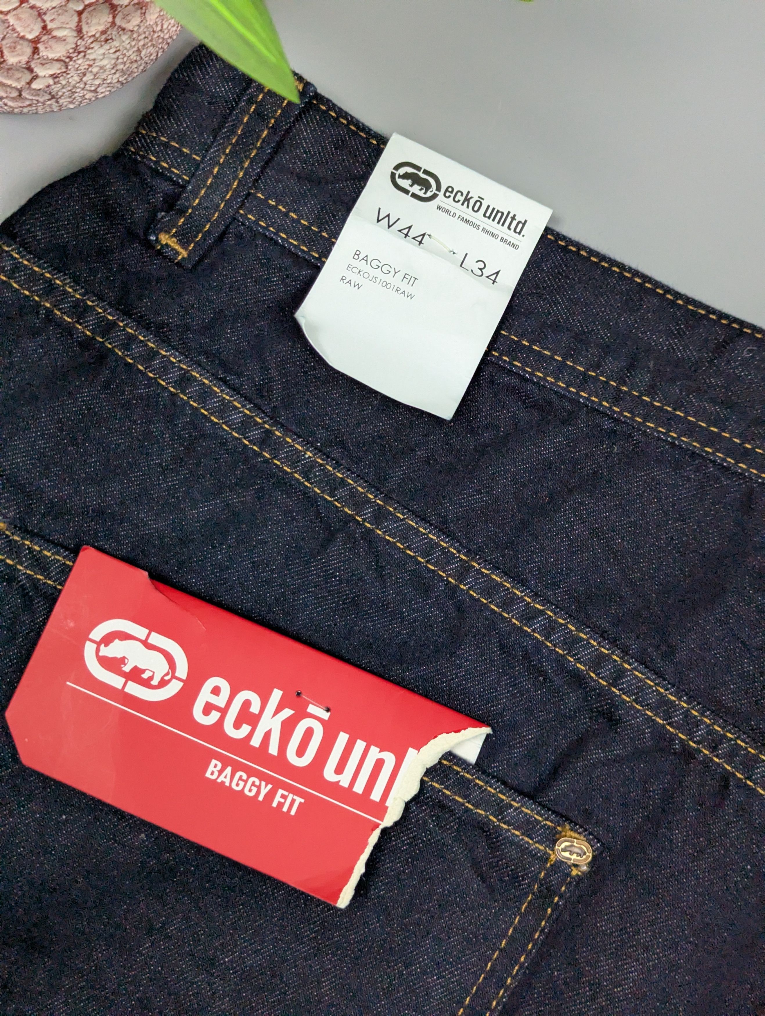 Ecko Unltd. NEW! Y2K Ecko Unltd Baggy Jeans Mens W44 L34 Size US 44 / EU 60 - 9 Thumbnail