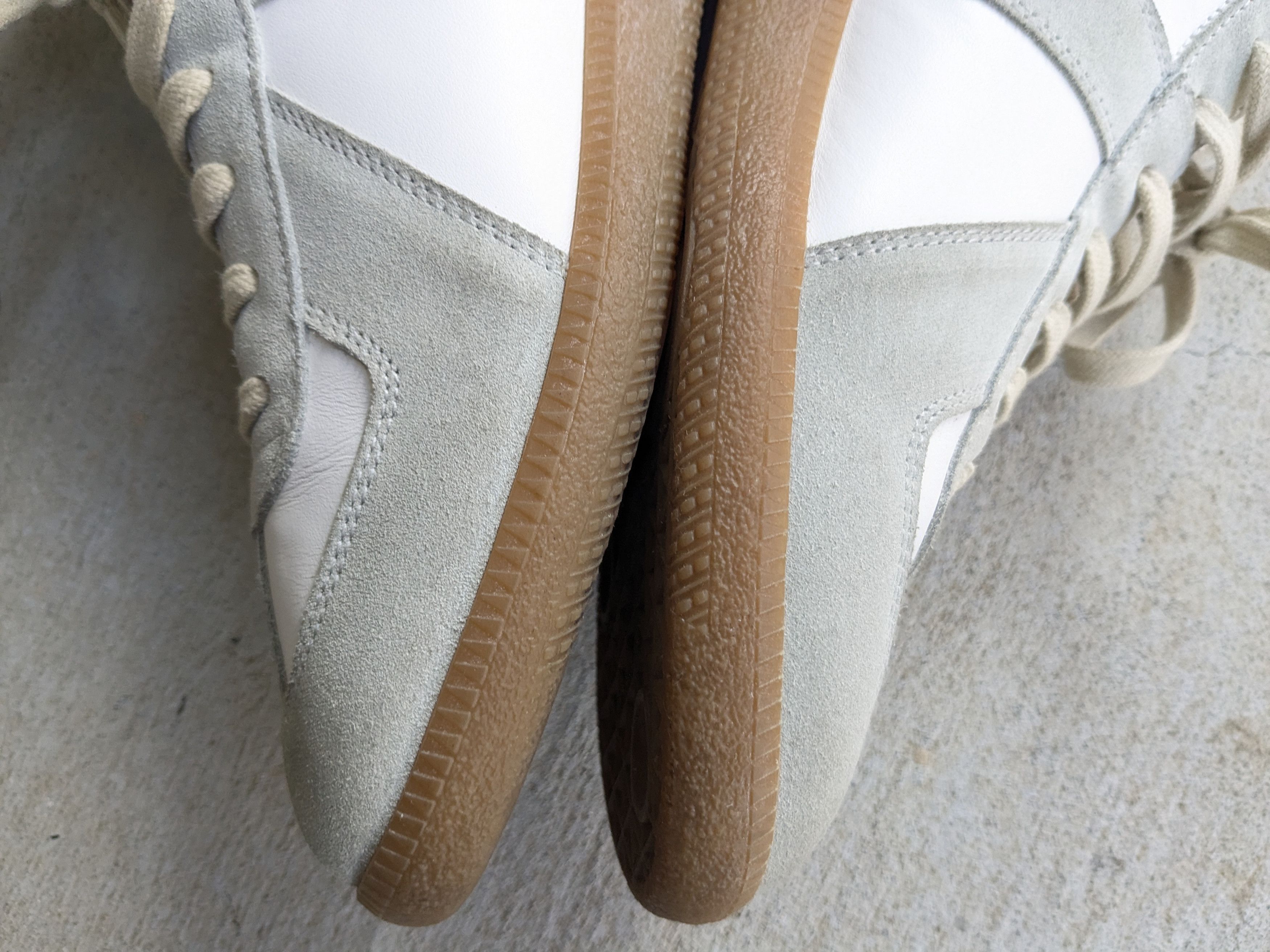 Maison Margiela Maison Margiela GAT White Gray 12 45 High Suede Leather Size US 12 / EU 45 - 11 Thumbnail