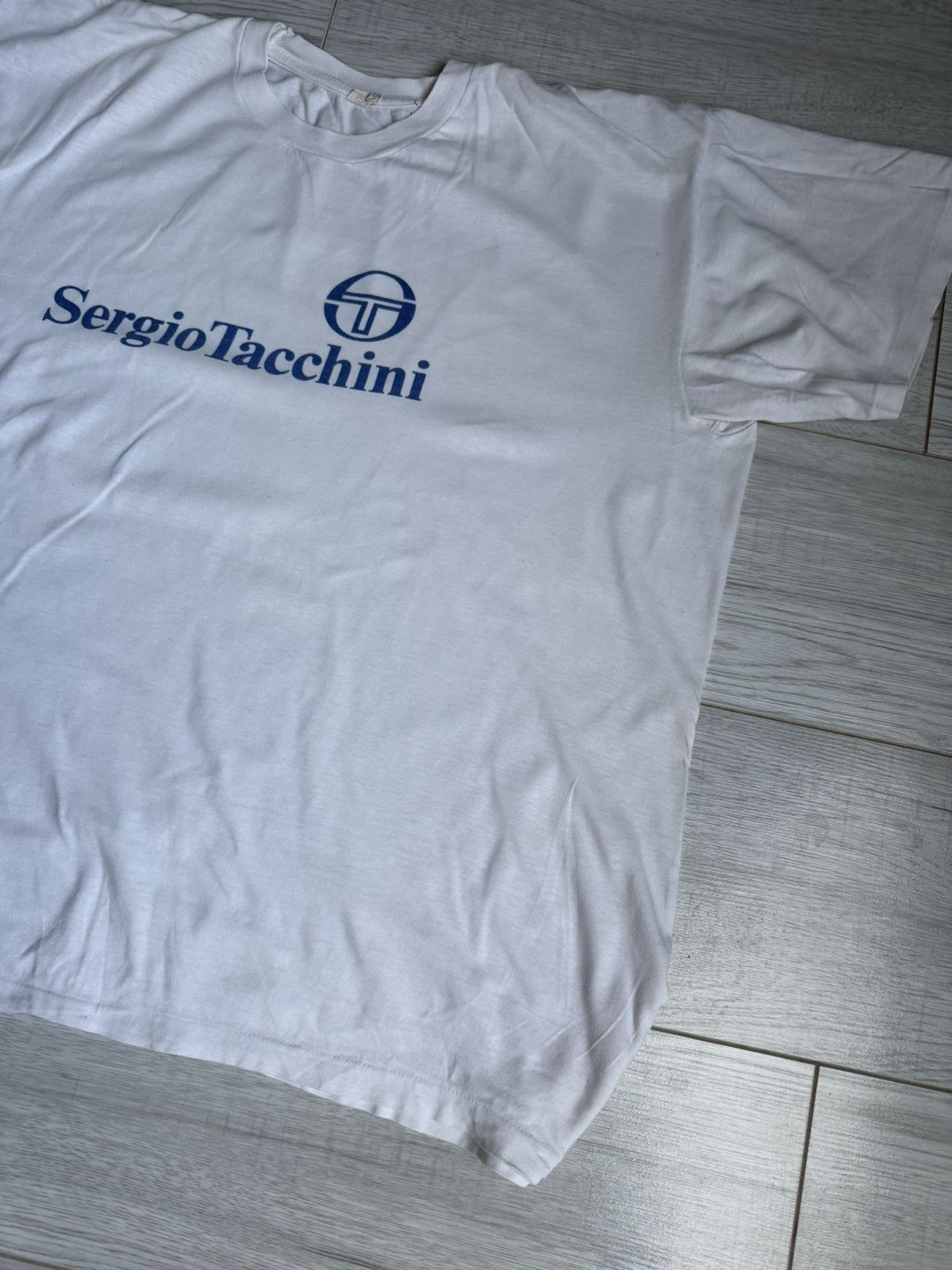 Sergio Tacchini × Vintage Vintage tee 90’s Sergio Tacchini T-shirt brand logo Size US XL / EU 56 / 4 - 2 Thumbnail