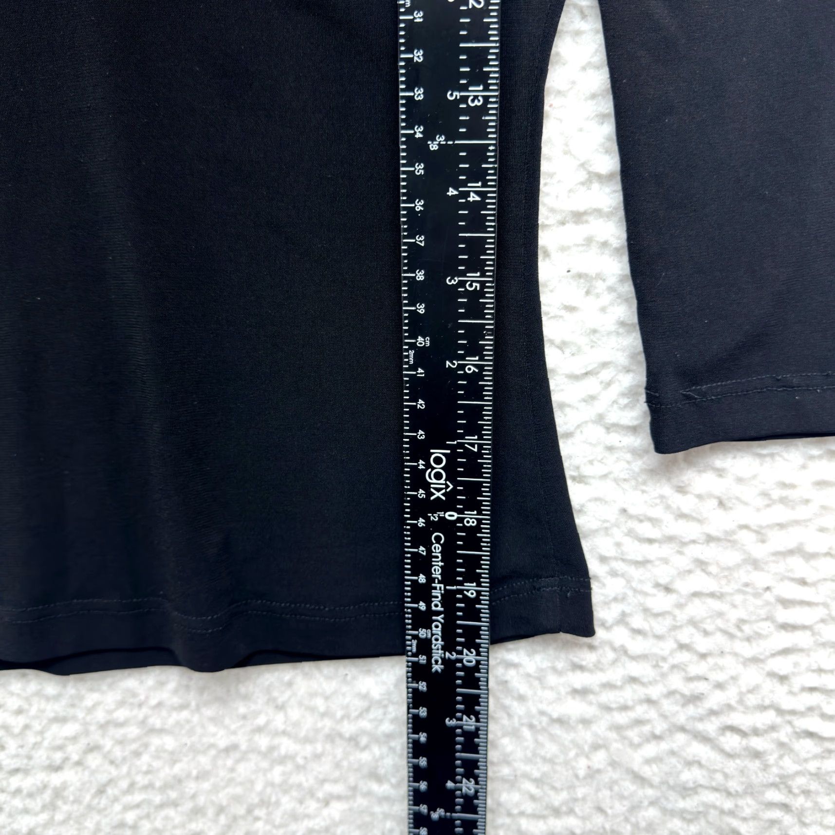 Vintage VINTAGE 90s Y2K Topia Shirt M Black Boho Grunge Whimsigoth Slinky Stretch Modern Vintage Top M Black Whimsigoth Grunge Shirt Size M / US 6-8 / IT 42-44 - 7 Thumbnail