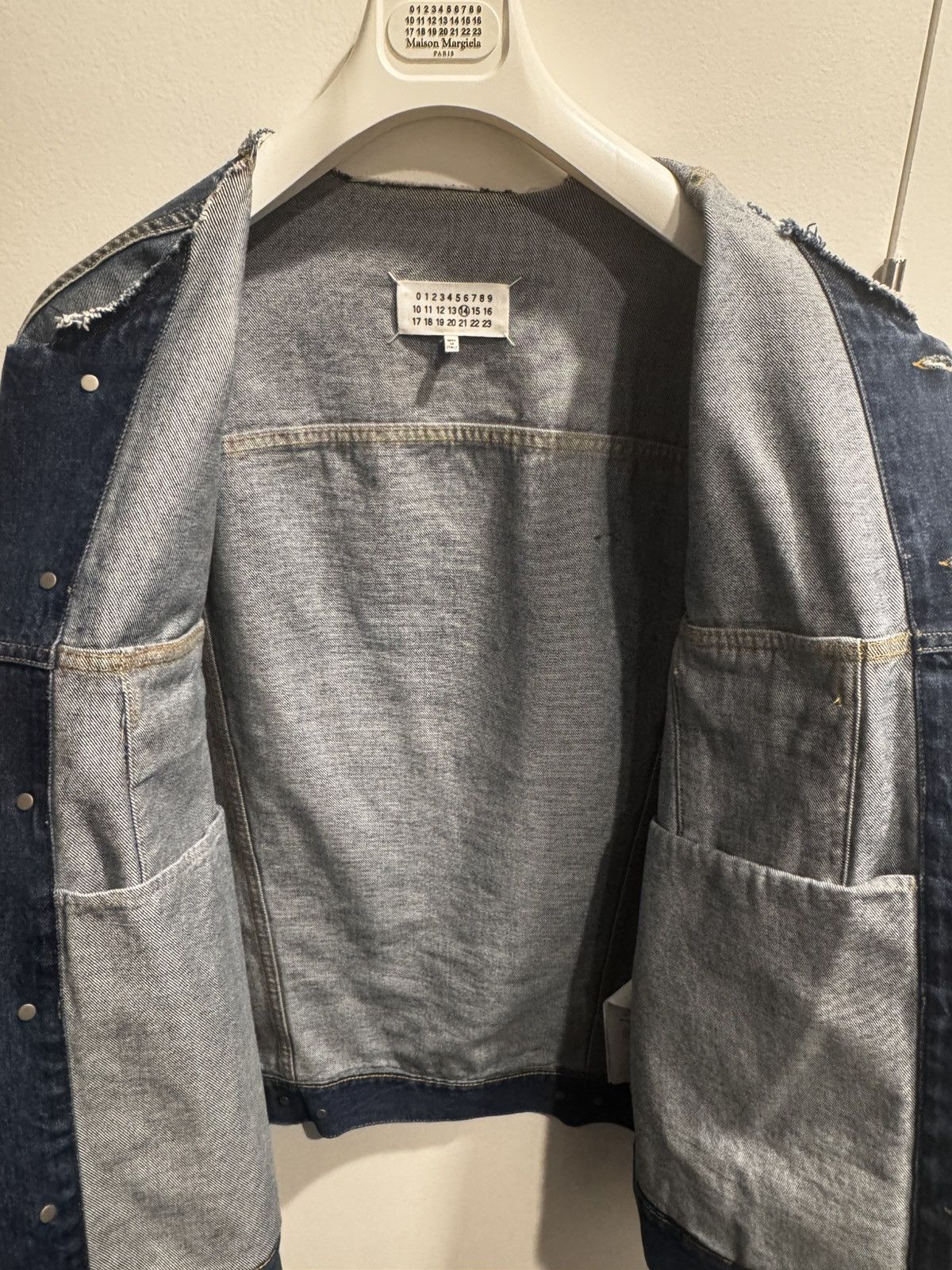 Maison Margiela Maison Margiela Collarless Denim Jacket Sz: 56 Size US XL / EU 56 / 4 - 7 Thumbnail