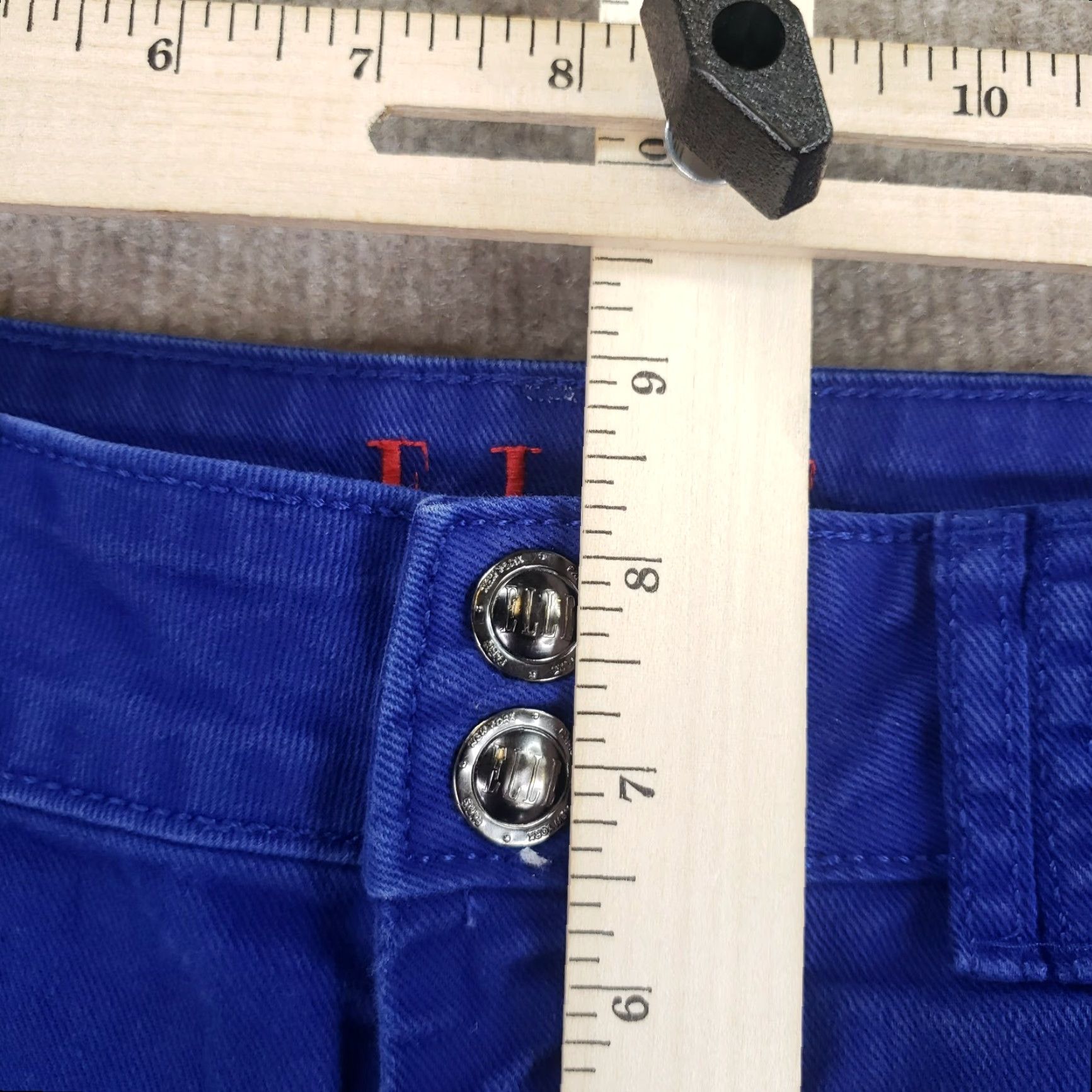 Vintage Elle Womens Jeans Size 8 Extra Large Blue Denim Straight Leg Stretch Size 30" / US 8 / IT 44 - 5 Thumbnail