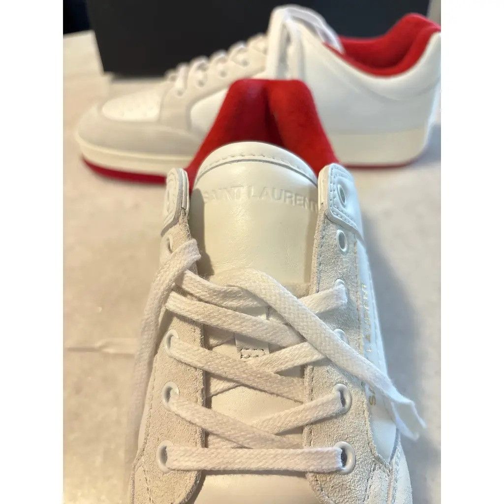 Saint Laurent Paris oc11z0126 807705 SL/61 Low-Top Sneakers in Smooth Leather Size US 9.5 / EU 42-43 - 7 Thumbnail