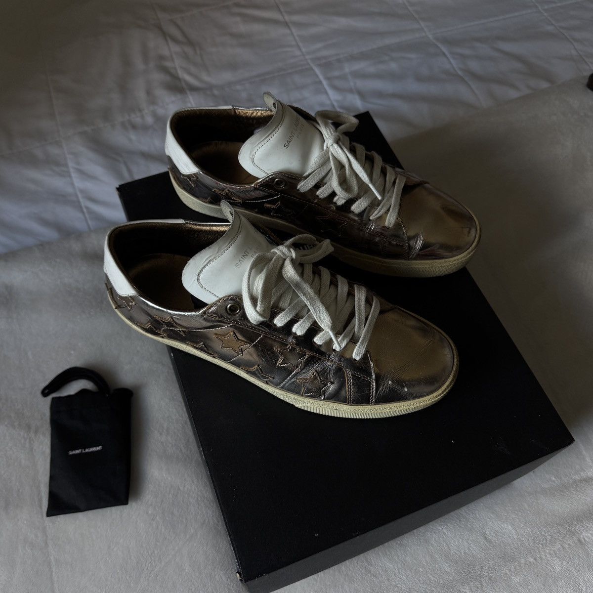 Saint Laurent Paris Saint Laurent Men’s Court Classic Sneaker Size US 9 / EU 42 - 1 Thumbnail