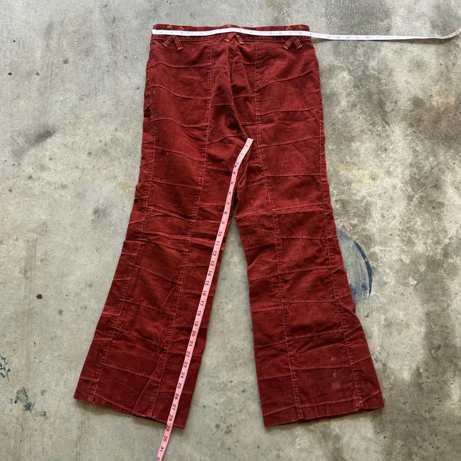Other Vintage 60s Window Pane Patchwork Flared Red Pants Size US 32 / EU 48 - 6 Thumbnail