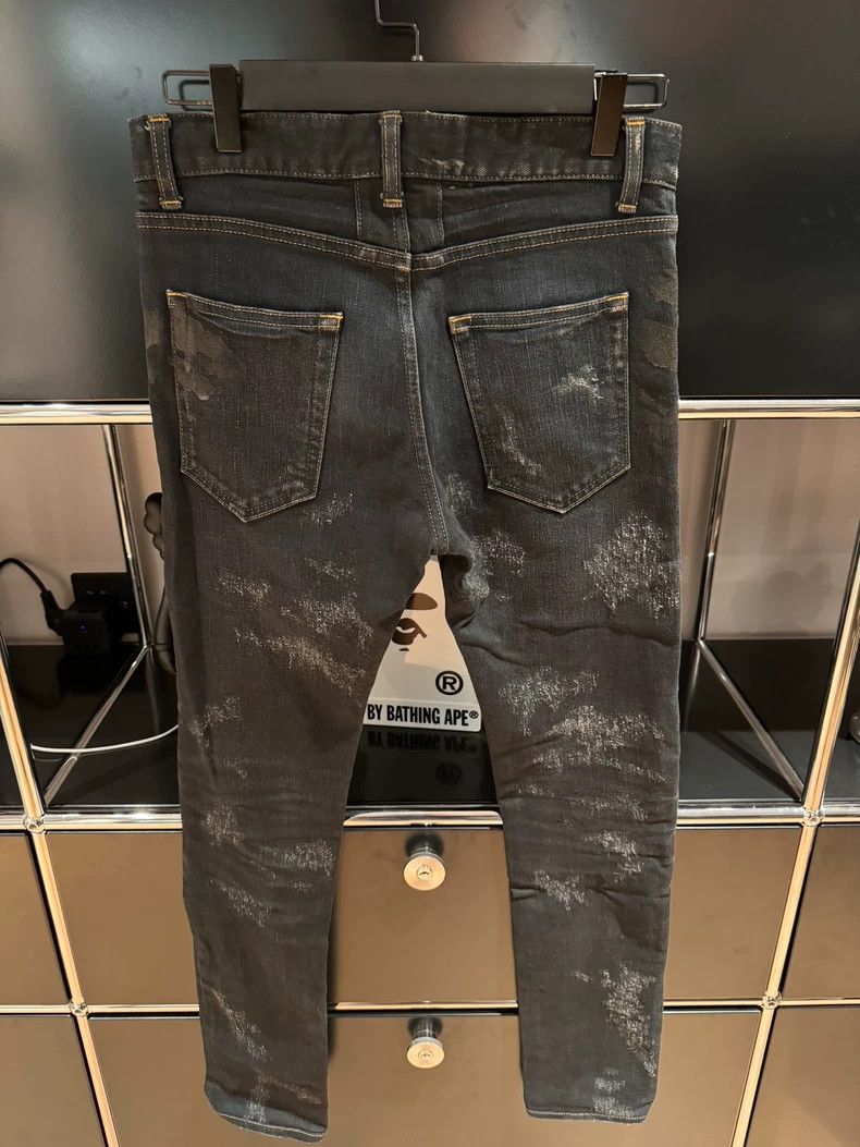 Saint Laurent Paris Saint laurent paris Cut jeans with a paint knife jeans 2506 Size US 28 / EU 44 - 2 Thumbnail