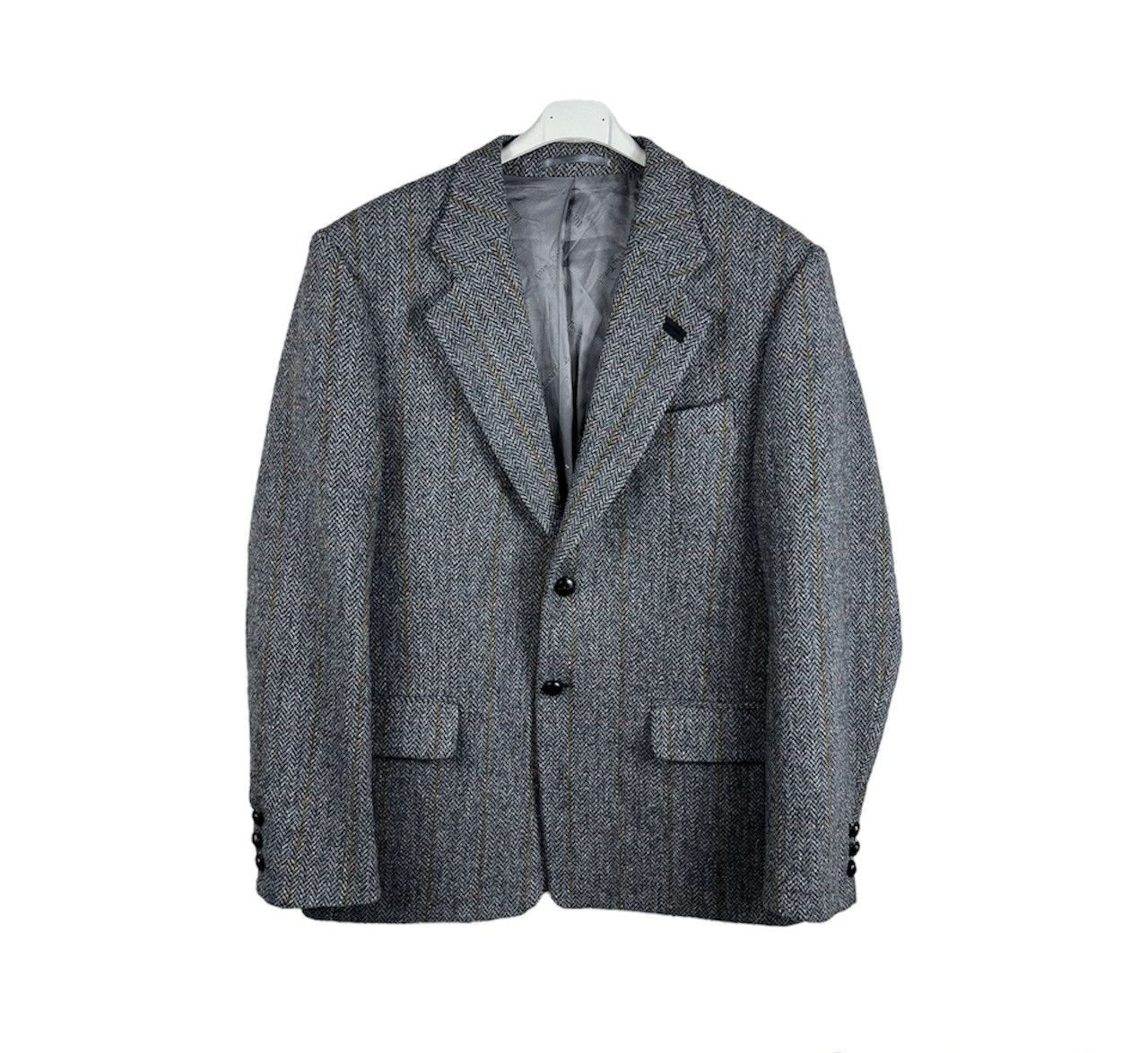 Harris Tweed × Vintage Vintage Harris Tweed wool herringbone coat jacket pattern Size US XL / EU 56 / 4 - 1 Thumbnail