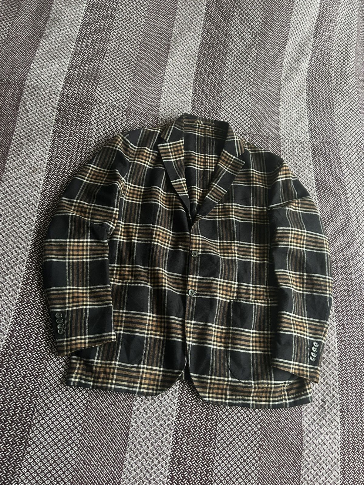 L.B.M. 1911 L.B.M. 1911 Mens Blazer 2 Button Solid Style Rare Size 46R Size 46R - 5 Thumbnail