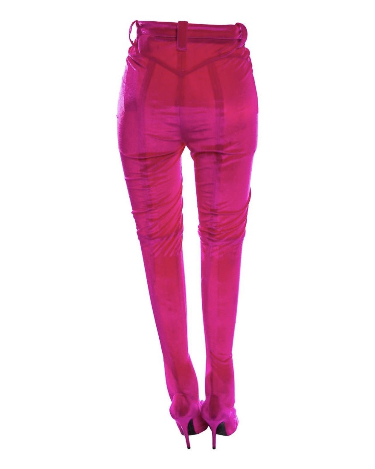 Balenciaga Balenciaga 2017 Hot Pink Velvet Pantaboot / Knife Boots Size 26" / US 2 / IT 38 - 3 Thumbnail