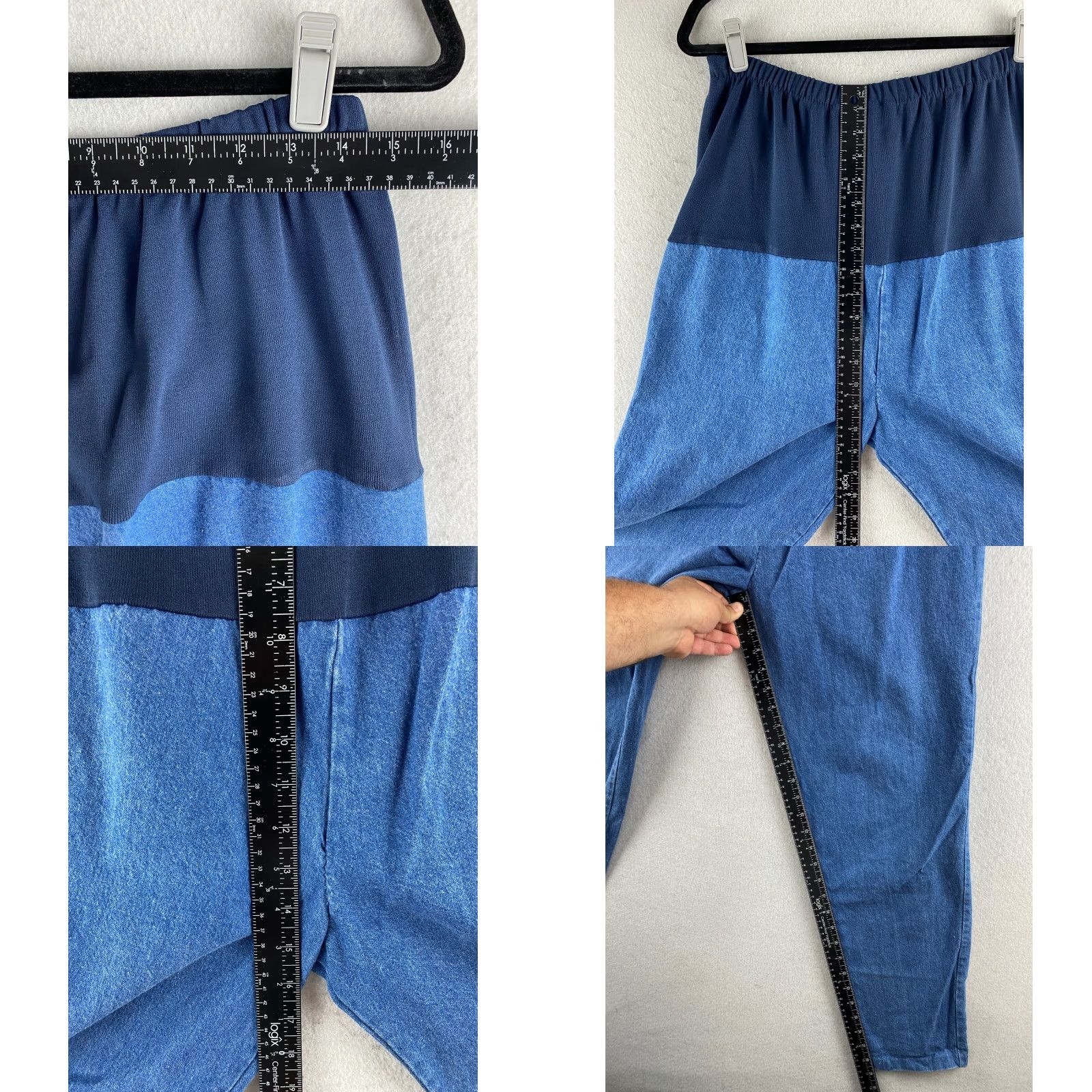 Vintage VINTAGE New Additions Jeans Womens 10 Maternity Blue Denim Elastic Waist High Rise Straight 29 In Inseam 29 Womens Size 32" / US 10 / IT 46 - 8 Thumbnail