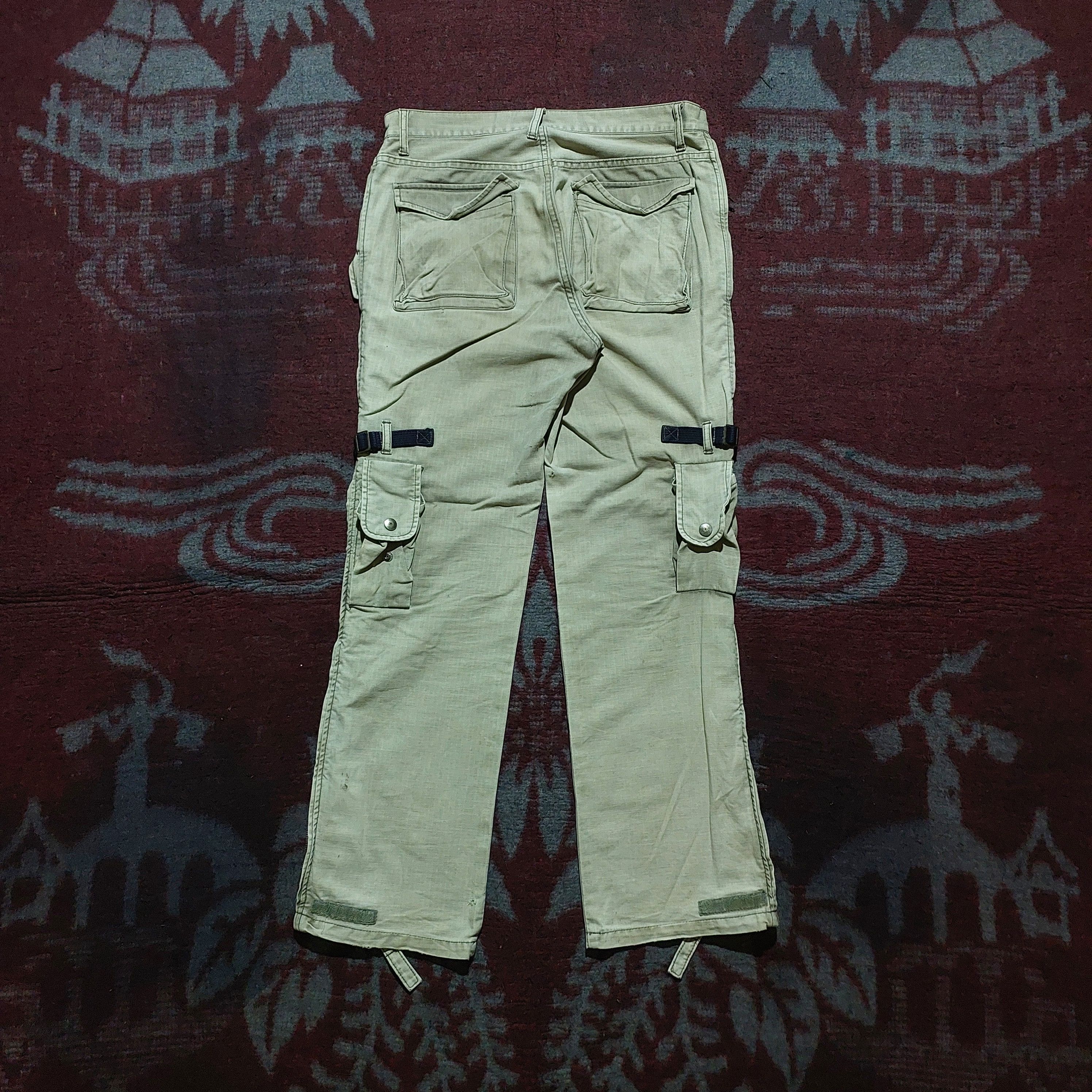 PPFM PPFM bondage zipper side distressed 3d pocket cargo pants Size US 33 - 2 Thumbnail