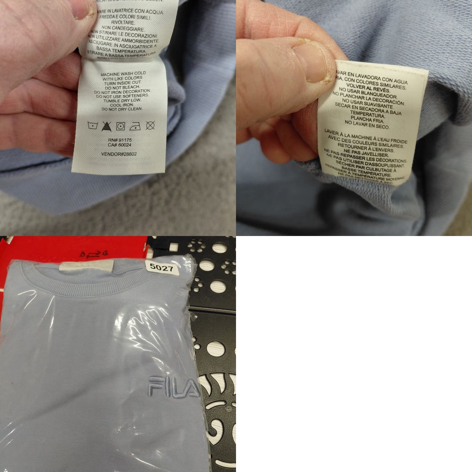 Fila FILA Sweatshirt Womens XL Light Blue French Terry Logo Crewneck Long Sleeve Size XL / US 12-14 / IT 48-50 - 10 Thumbnail